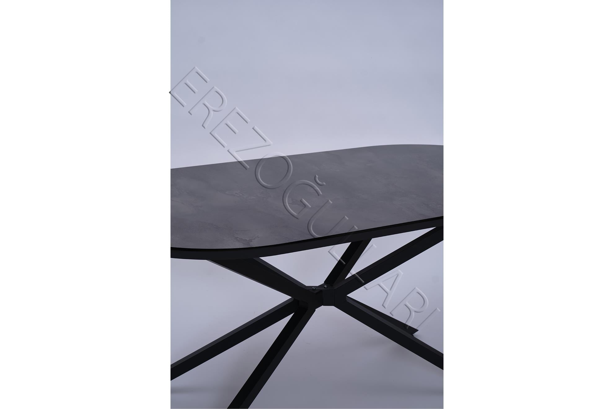 Bohem Metal Boyalı Mdf Lak Panel Yemek Masası 90x170