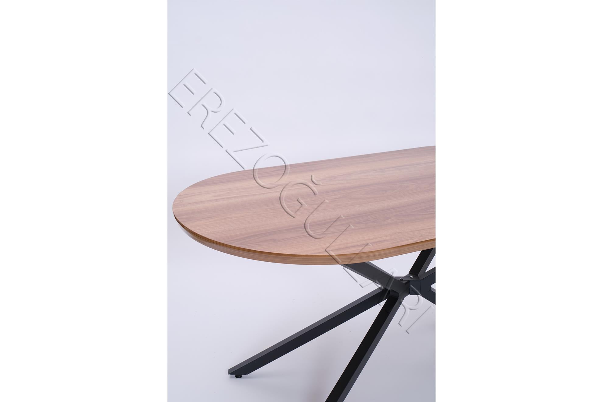 Bohem Metal Boyalı Mdf Lak Panel Yemek Masası 90x170