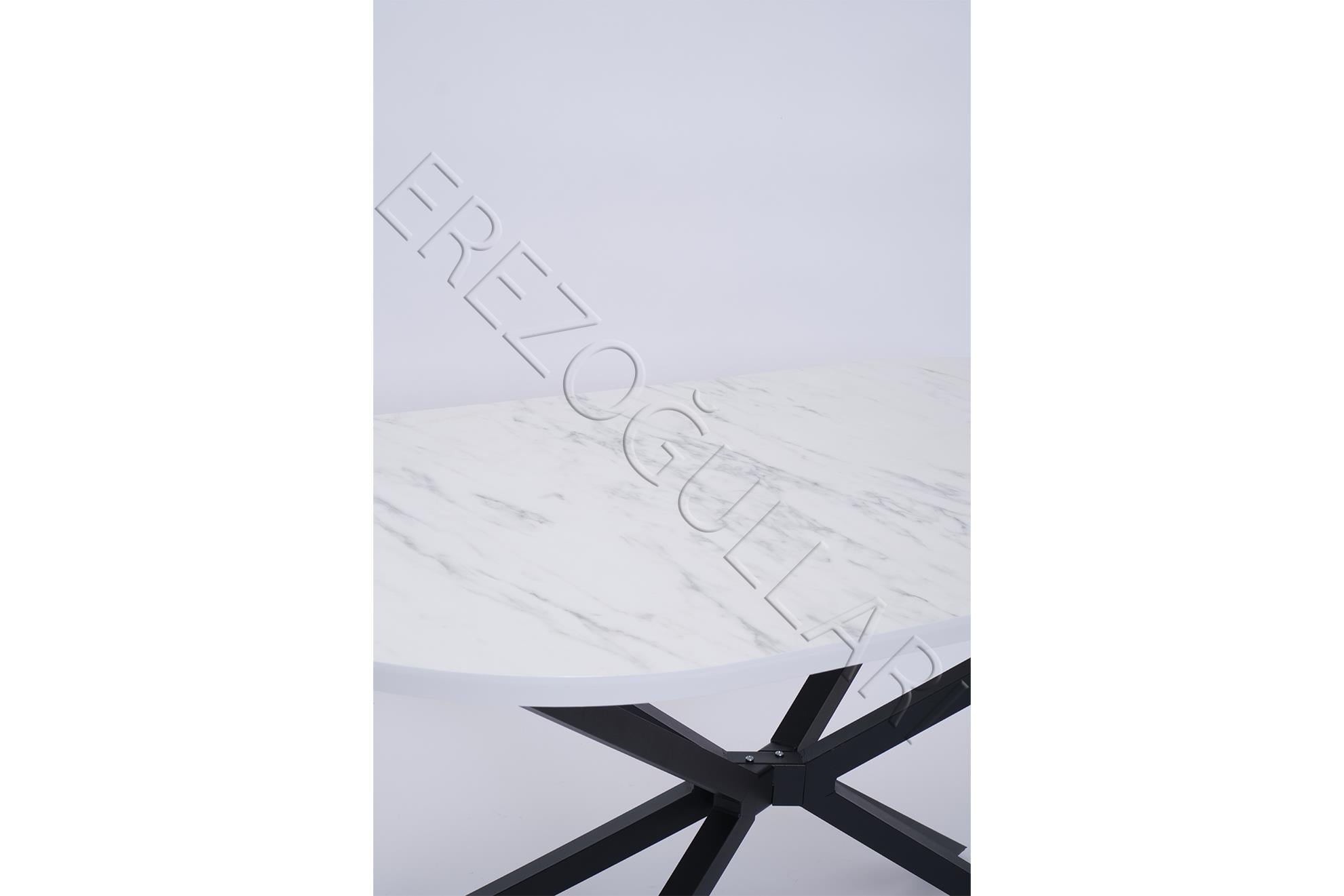 Bohem Metal Boyalı Mdf Lak Panel Yemek Masası 90x170