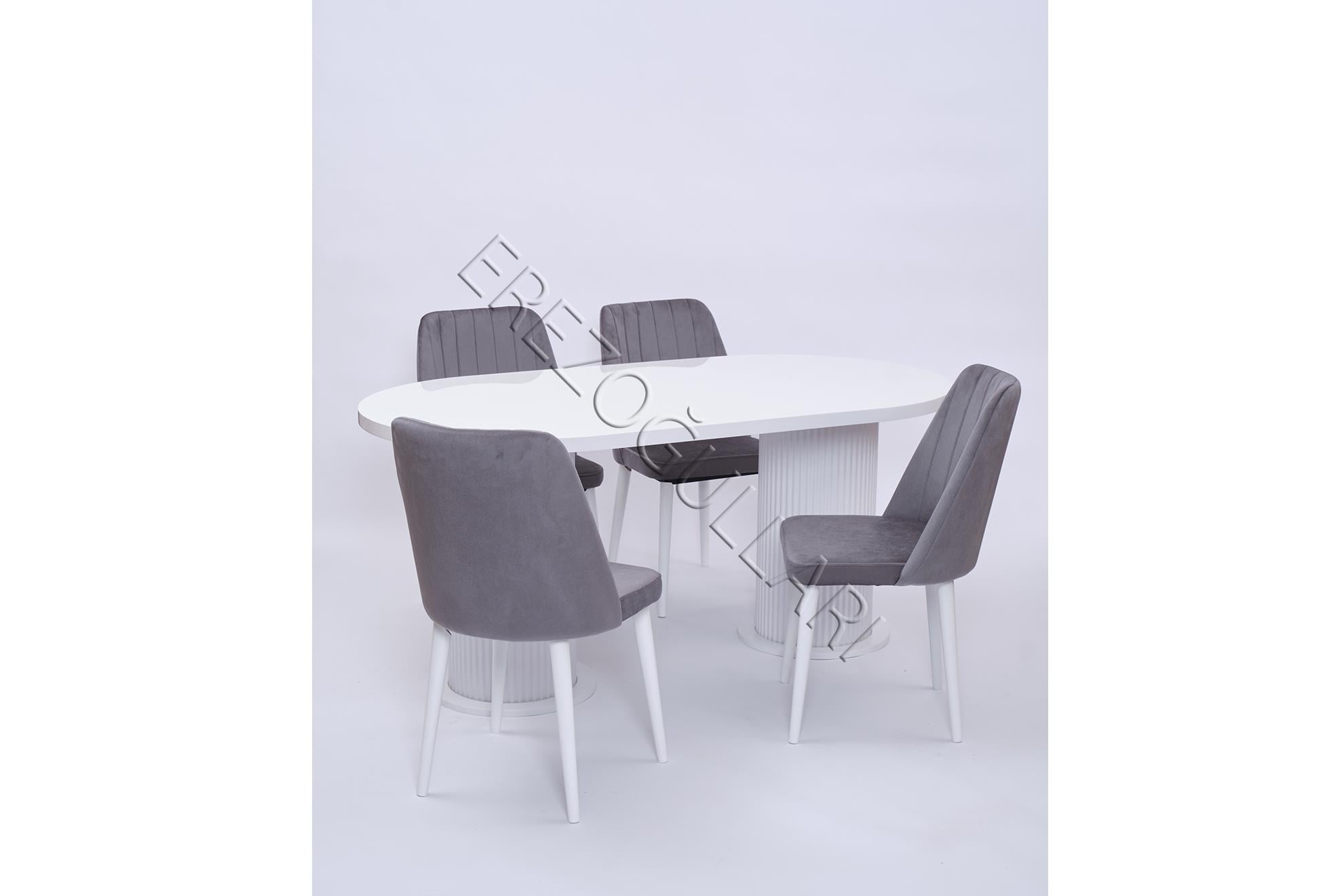 Bohem Milano Lak Panel Yemek Masa Sandalye Takımı 90x170