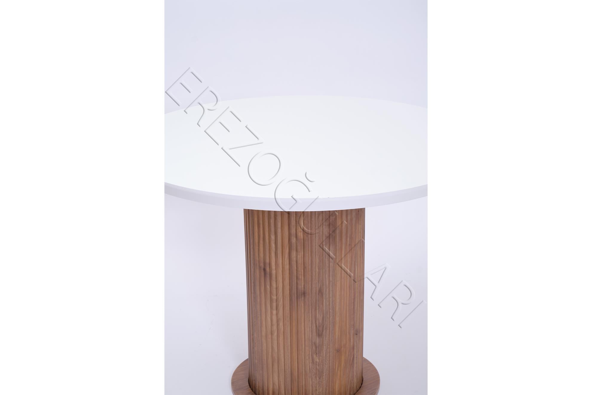 Bohem Milano Yuvarlak Lak Panel Mutfak Masa Takımı 100cm