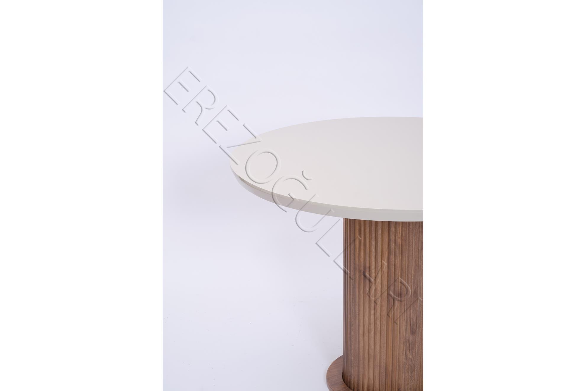 Bohem Milano Yuvarlak Lak Panel Mutfak Masa Takımı 100cm
