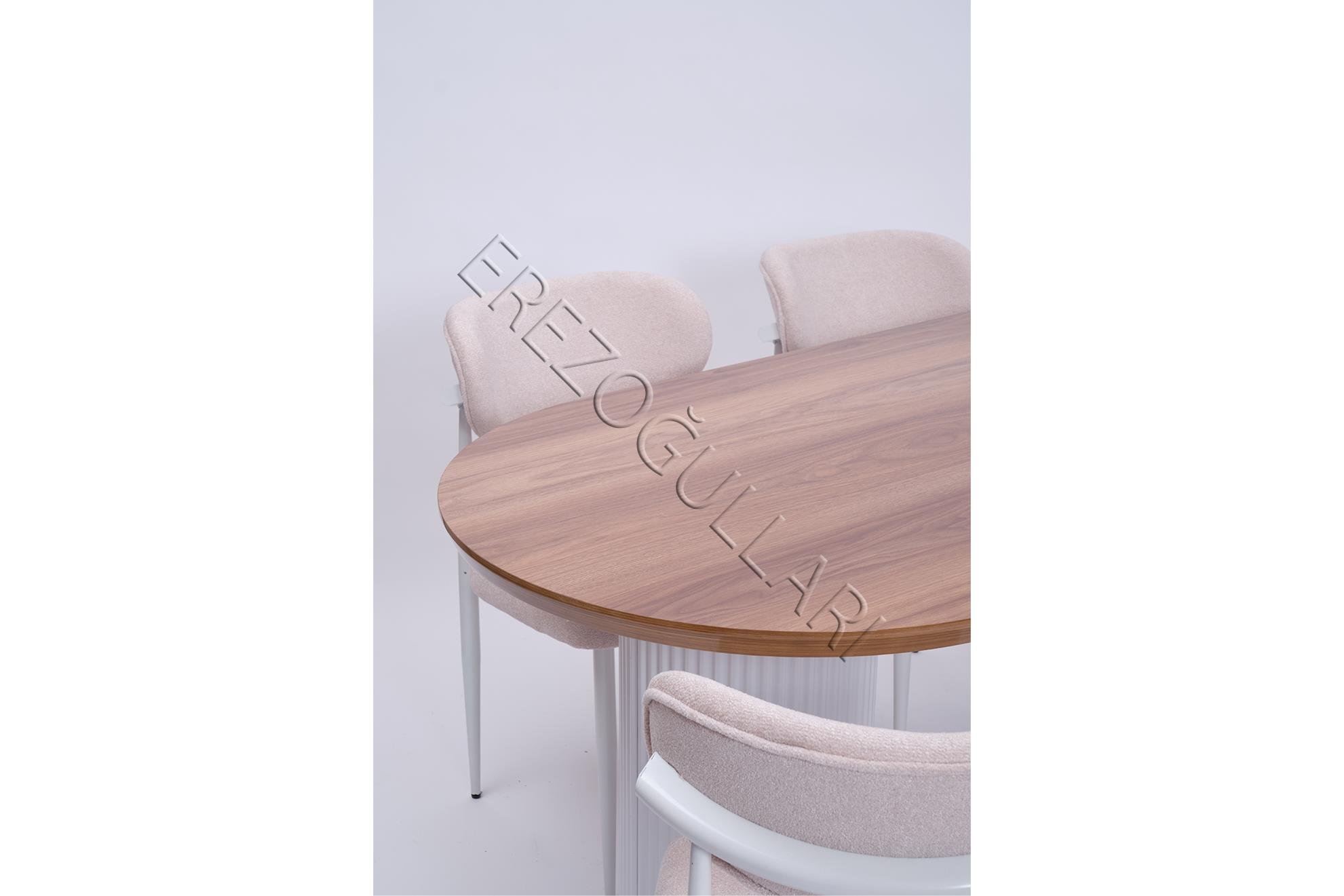 Bohem Polo Lak Panel Yemek Masa Sandalye Takımı 90x170