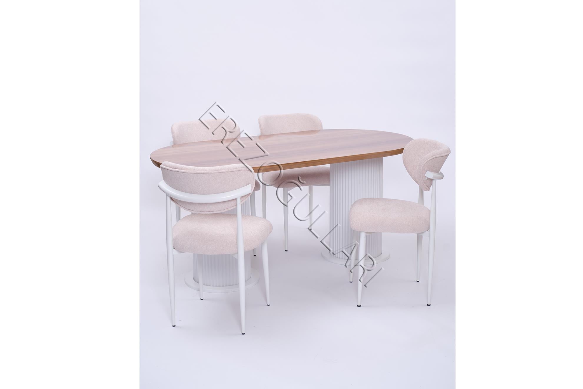 Bohem Polo Lak Panel Yemek Masa Sandalye Takımı 90x170