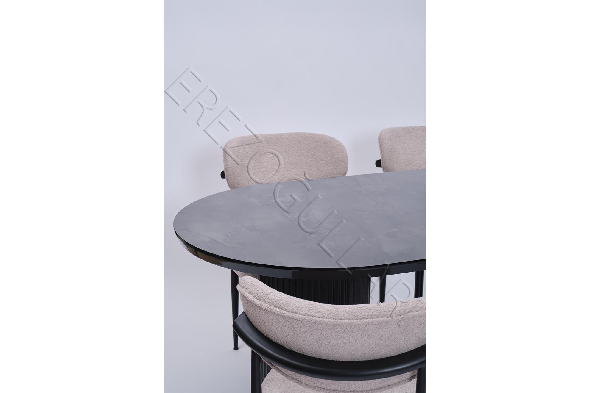 Bohem Polo Lak Panel Yemek Masa Sandalye Takımı 90x170