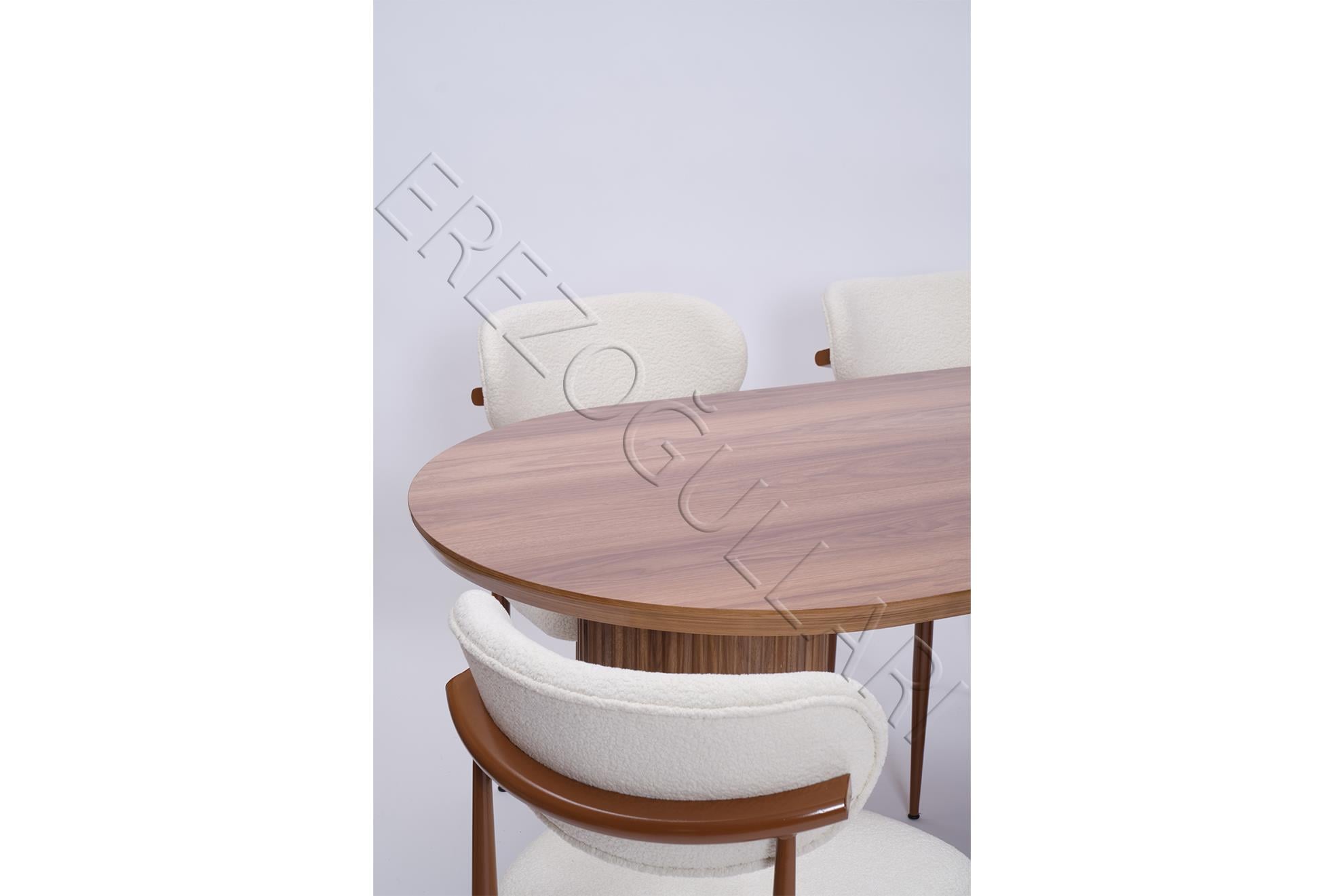 Bohem Polo Lak Panel Yemek Masa Sandalye Takımı 90x170