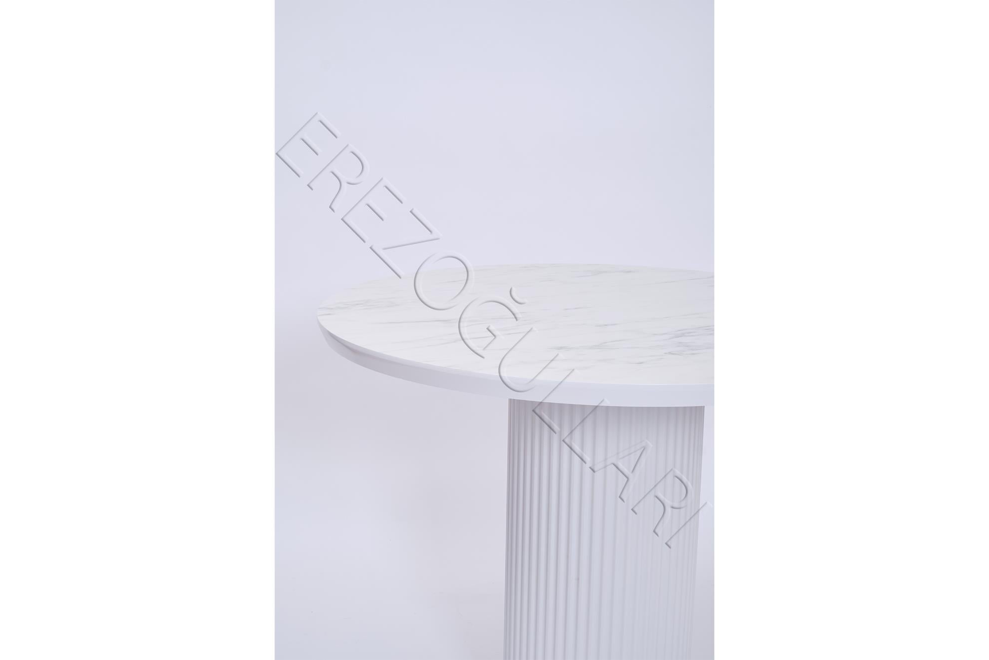 Bohem Yuvarlak Lak Panel Mutfak Masası 100cm