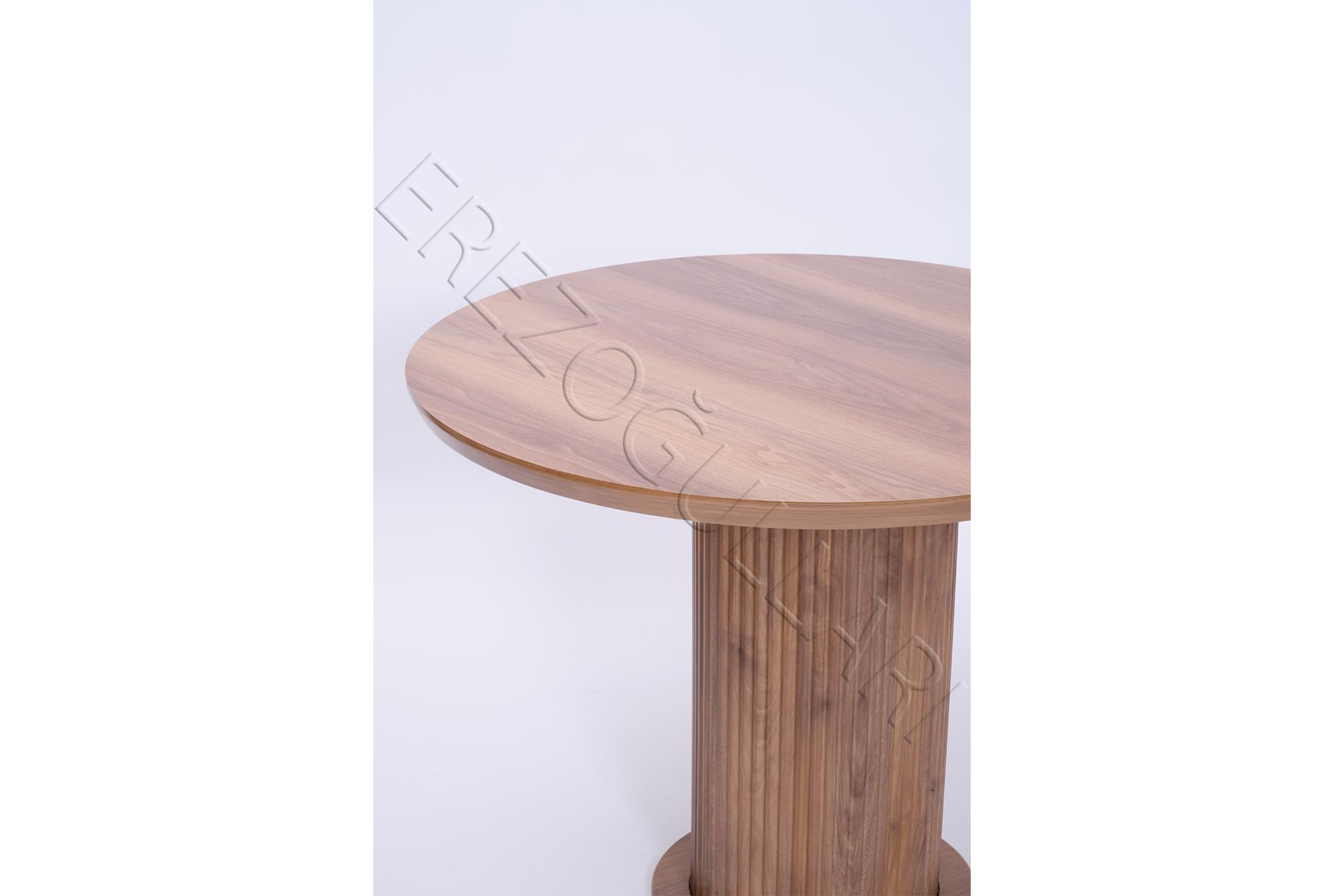 Bohem Yuvarlak Lak Panel Mutfak Masası 100cm