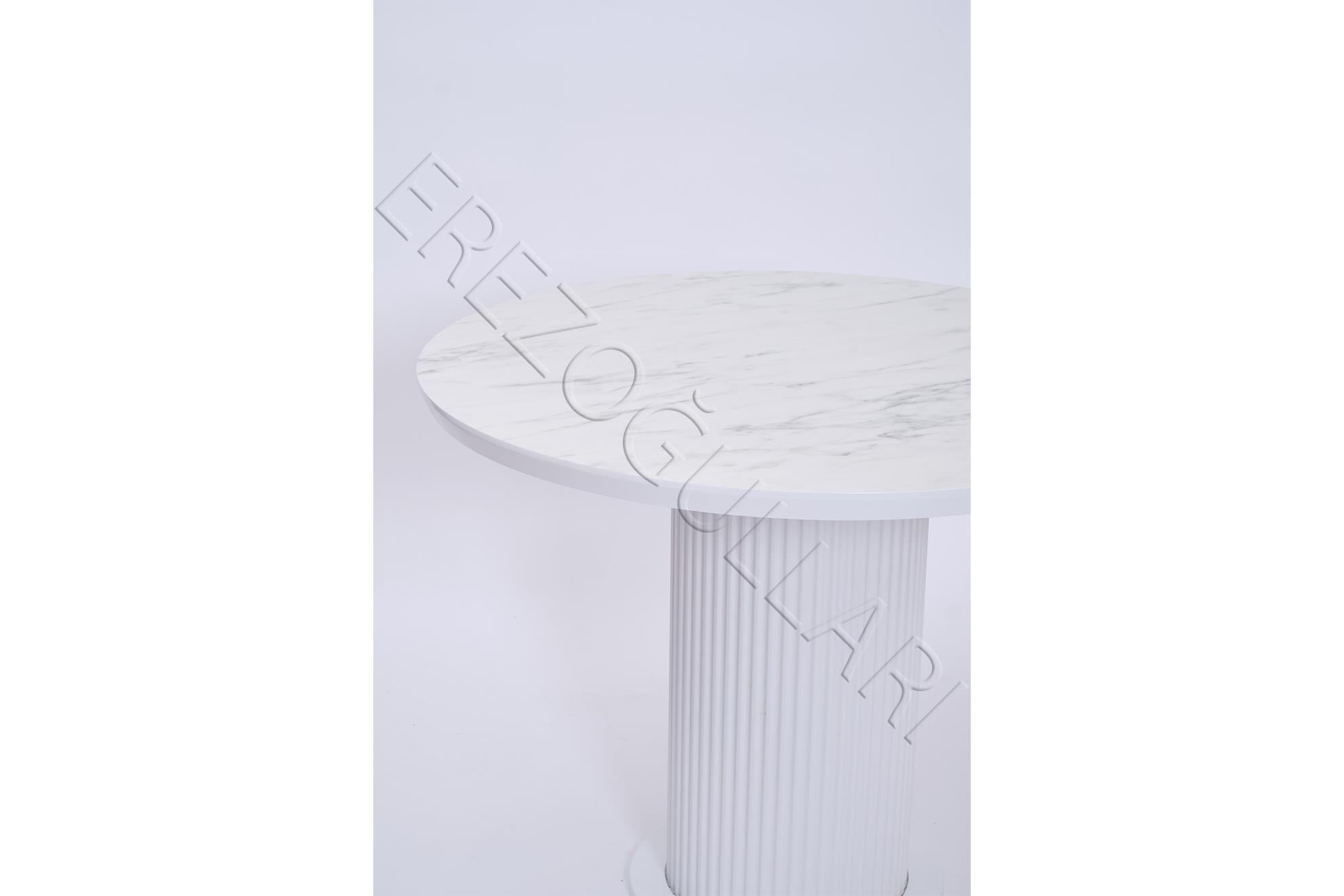 Bohem Yuvarlak Lak Panel Mutfak Masası 100cm