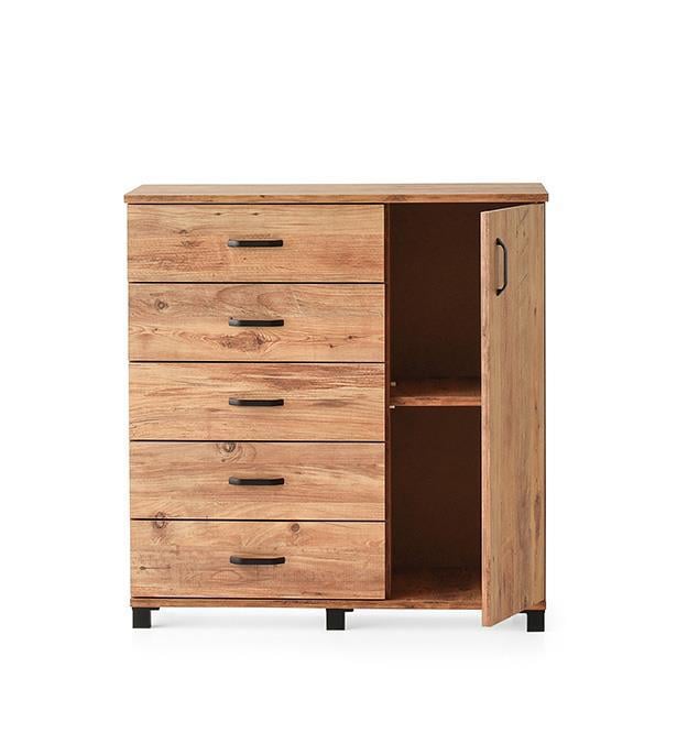 Buket Dolaplı 5 Çekmeceli Şifonyer 94x45x95 Demonte 