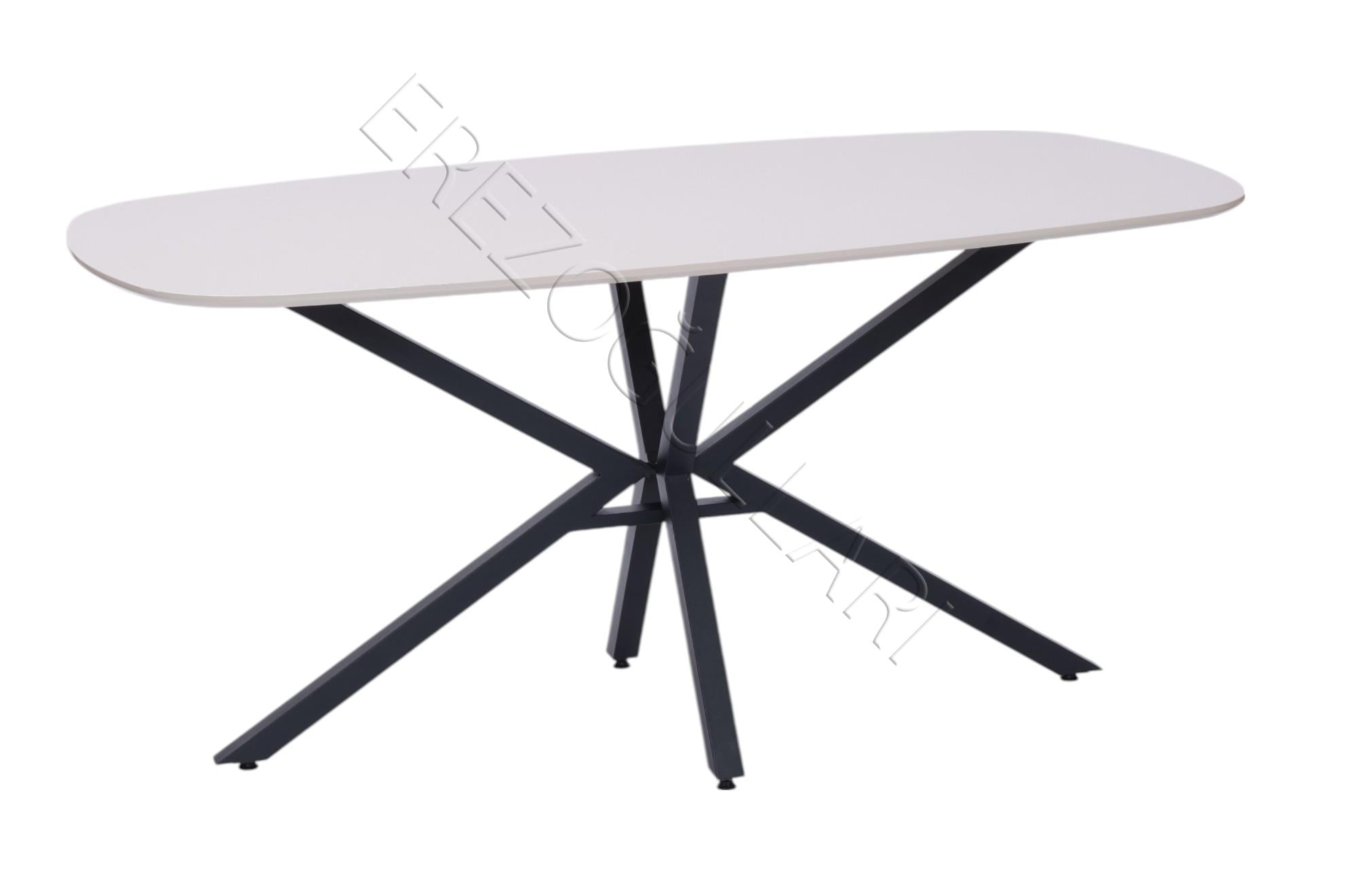 Çapraz Kum Beji High Gloss Yemek Masası 90*160 cm