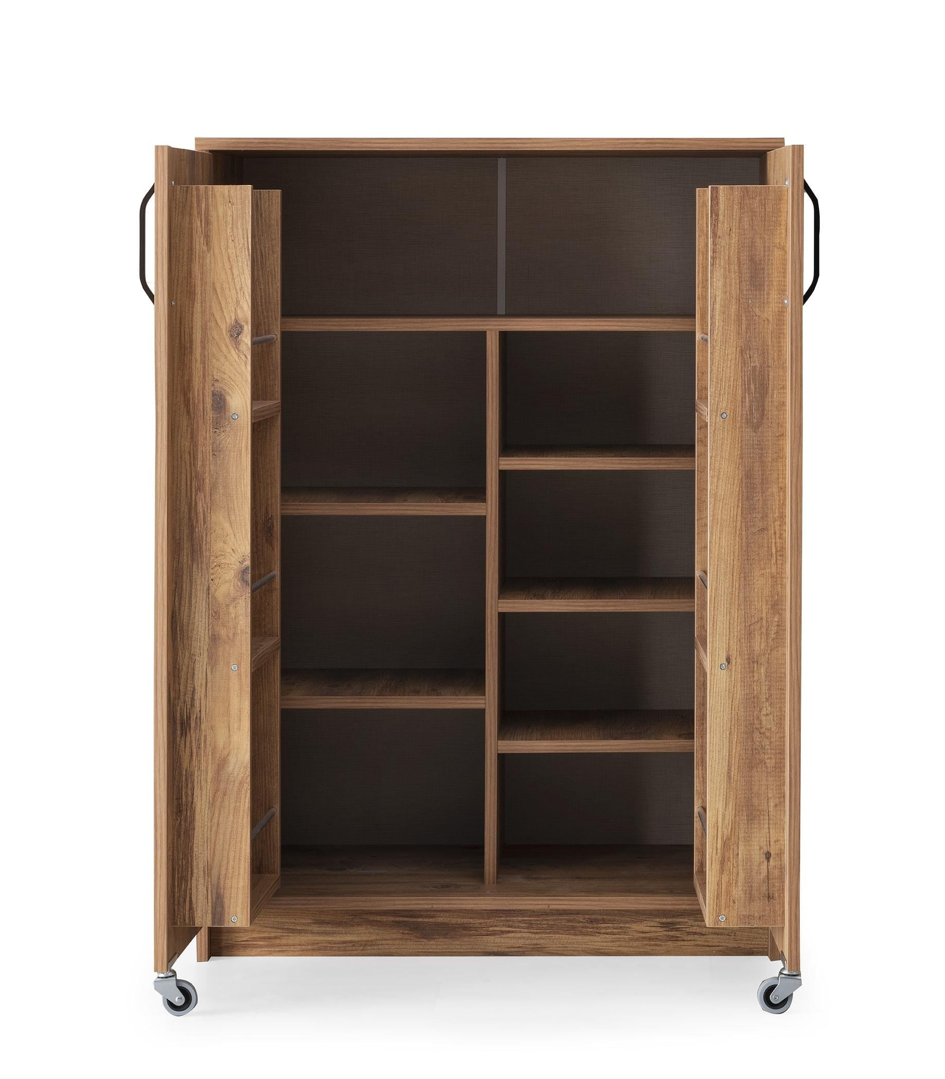 Çok Amaçlı 2 Kapaklı Mutfak Erzak Kiler Dolabı 80x52x120cm