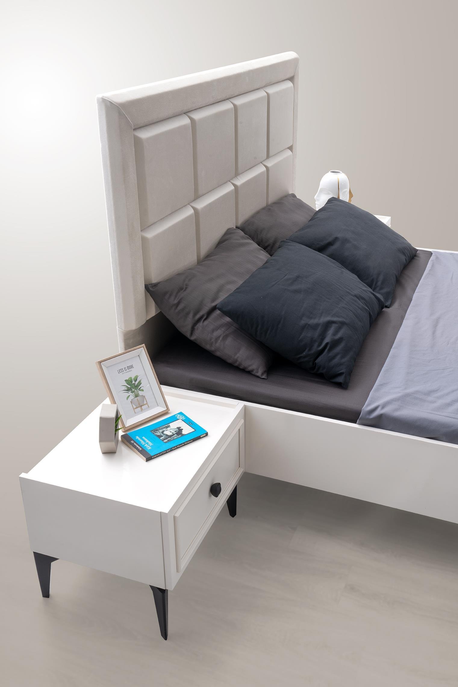 Duru 6 Kapaklı Modern MDF Yatak Odası Takımı Bazalı 