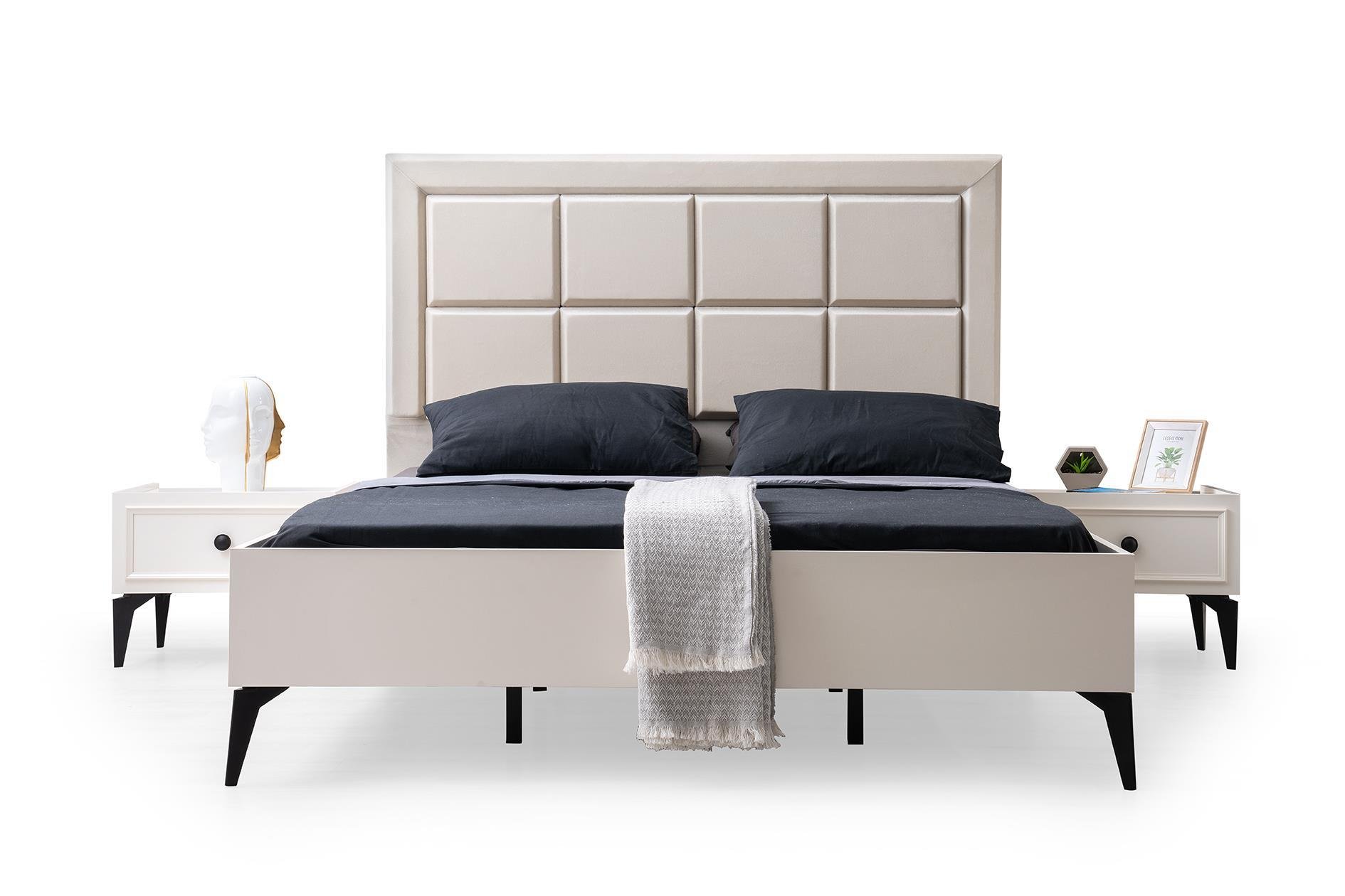 Duru 6 Kapaklı Modern MDF Yatak Odası Takımı Bazalı 