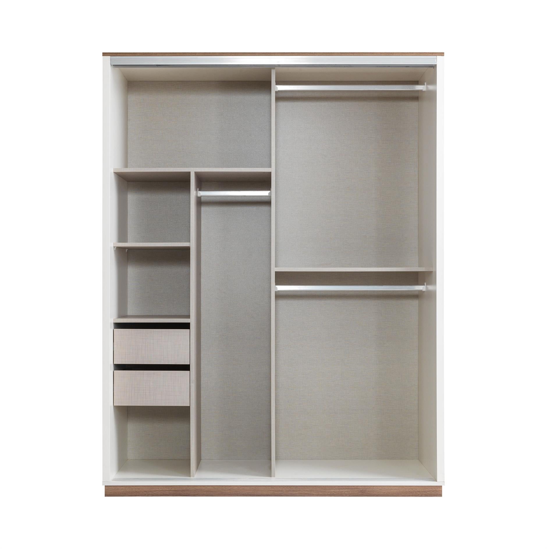 Efsane Sürgülü Aynalı Elbise Dolabı Gardırop 165x60x214