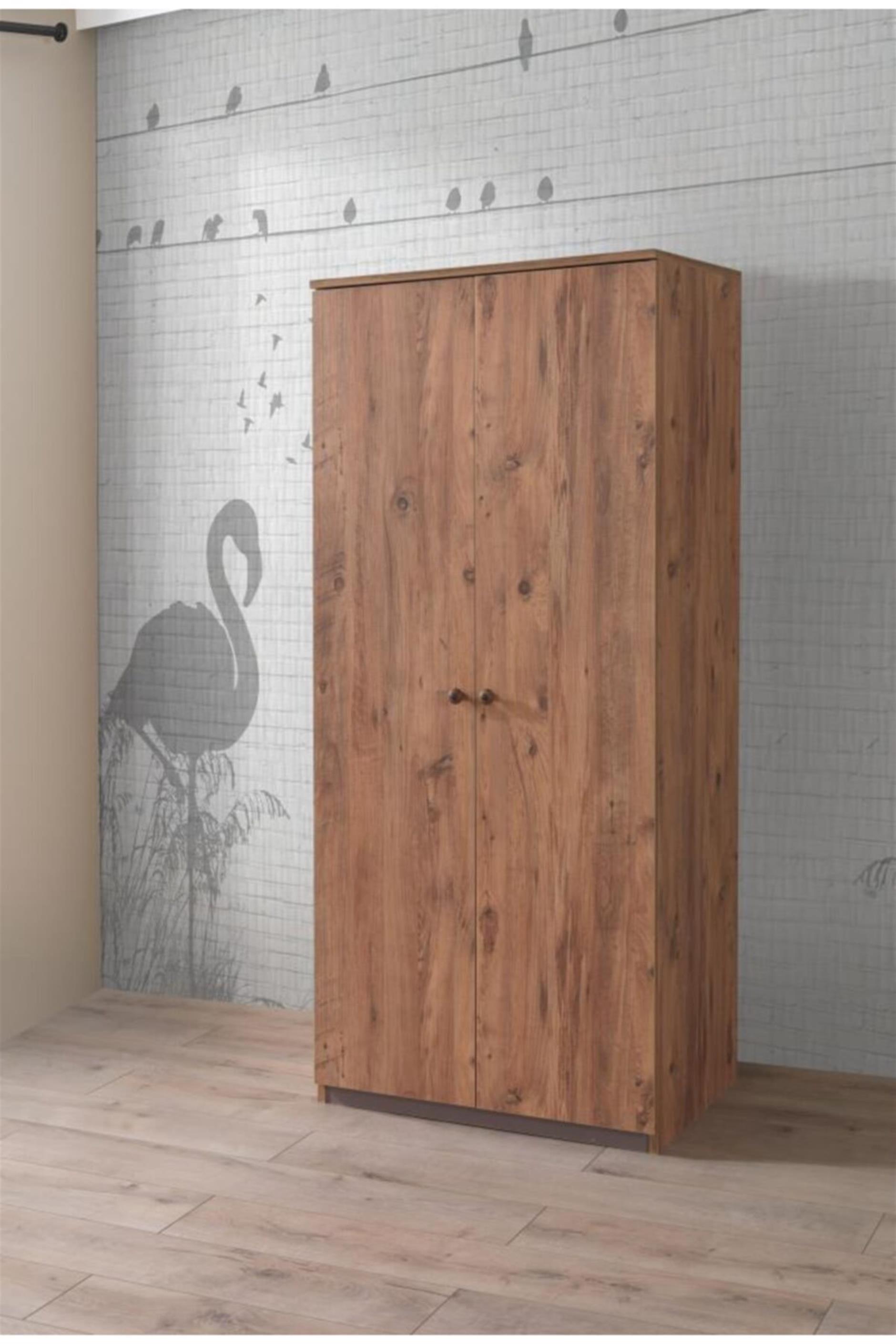 Ekonomik 2 Kapılı Gardırop Elbise Dolabı 80x53x180cm
