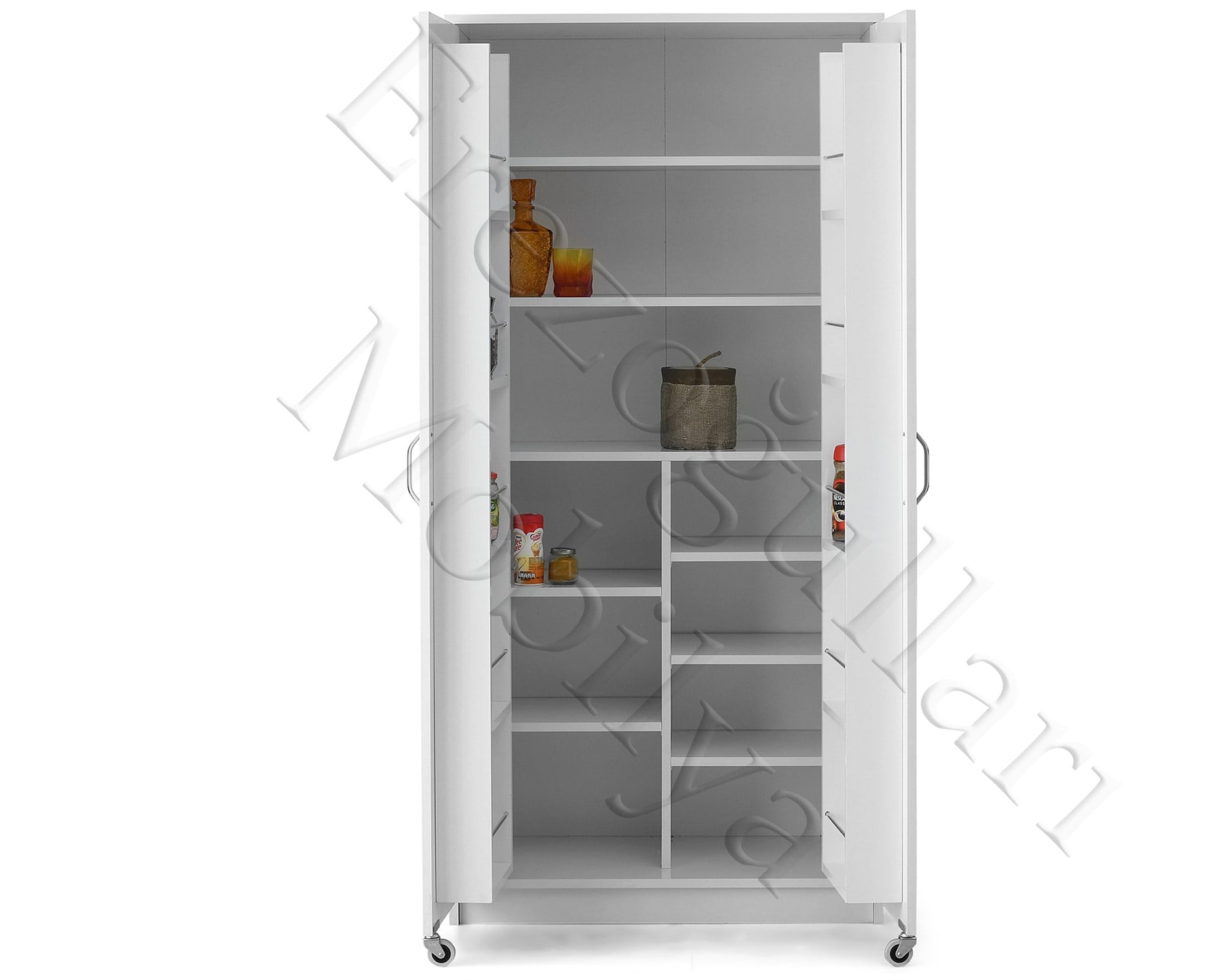 Ekonomik 2 Kapılı Mutfak Kiler Erzak Dolabı 86x50x180