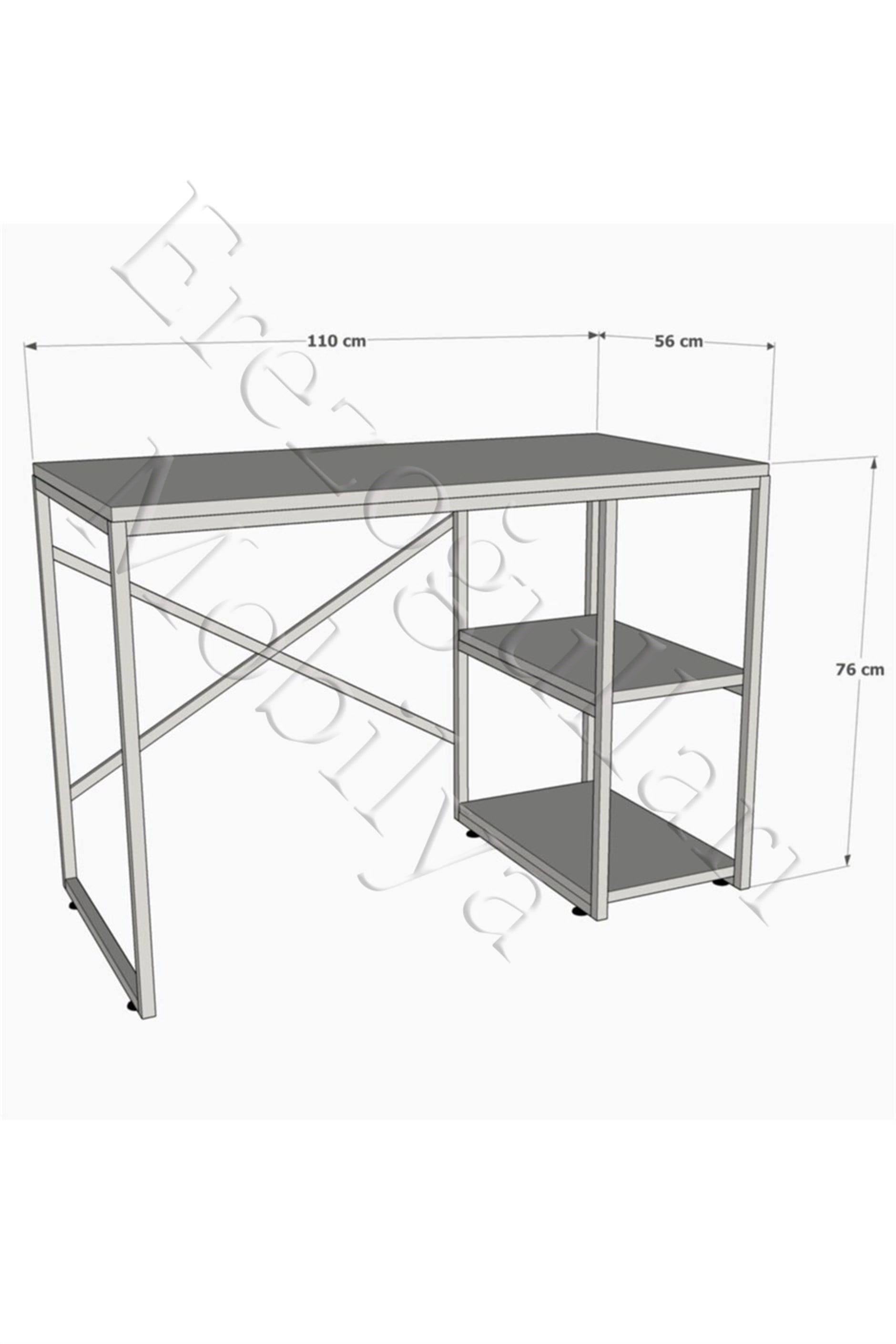 Ferforje Çalışma Masası 110x56x76cm