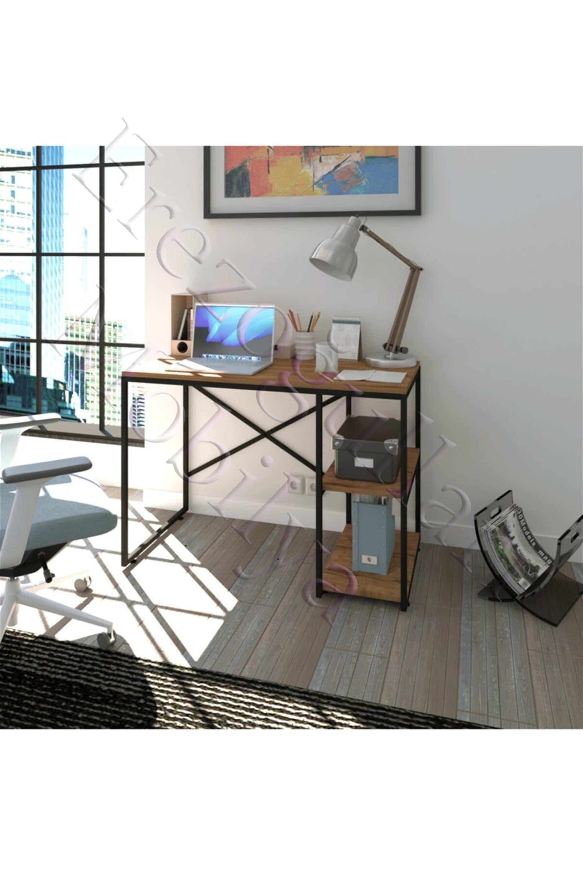 Ferforje Çalışma Masası 110x56x76cm