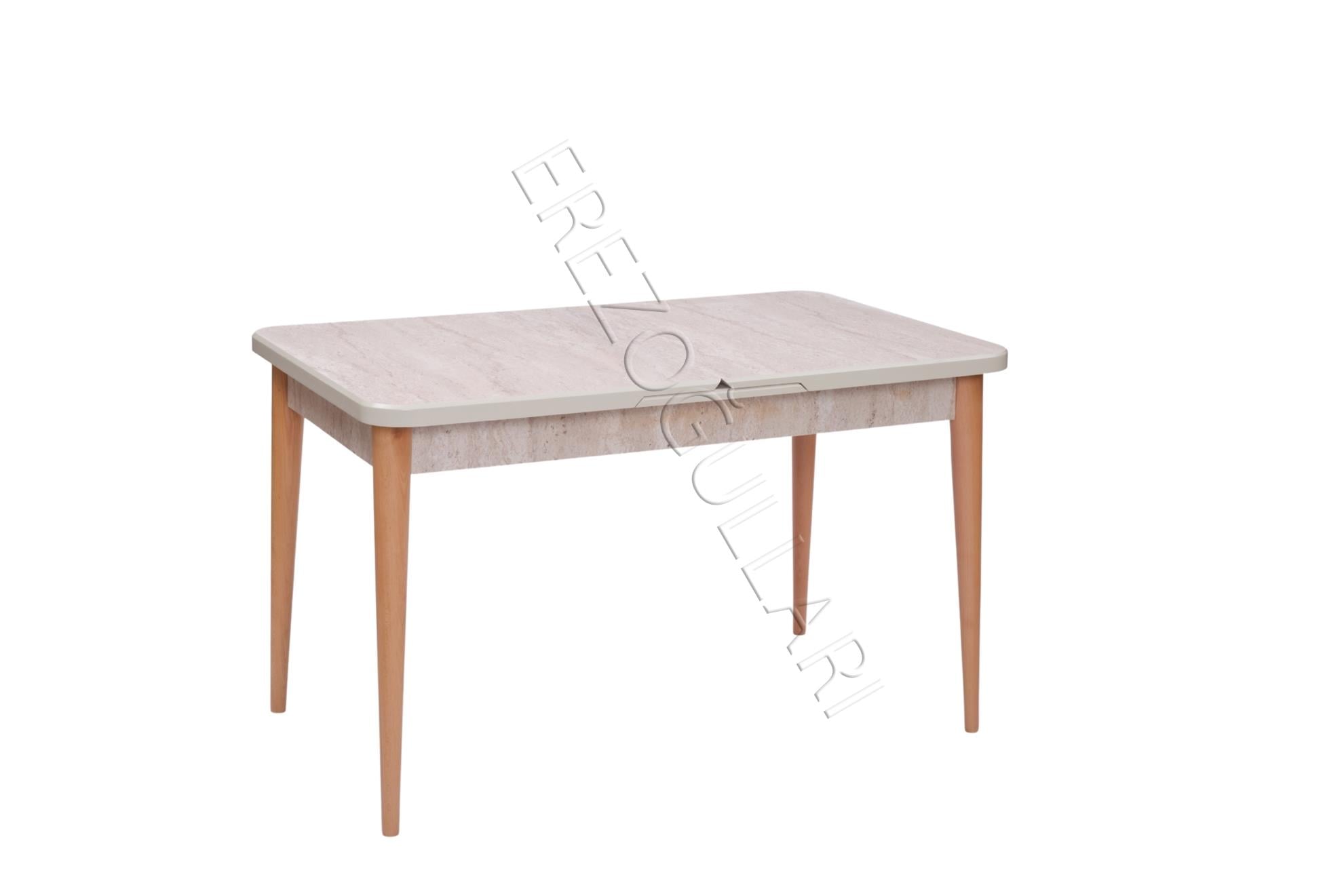 Göksu Traverten Boyalı Mdf Mutfak Masa Takımı 80x130