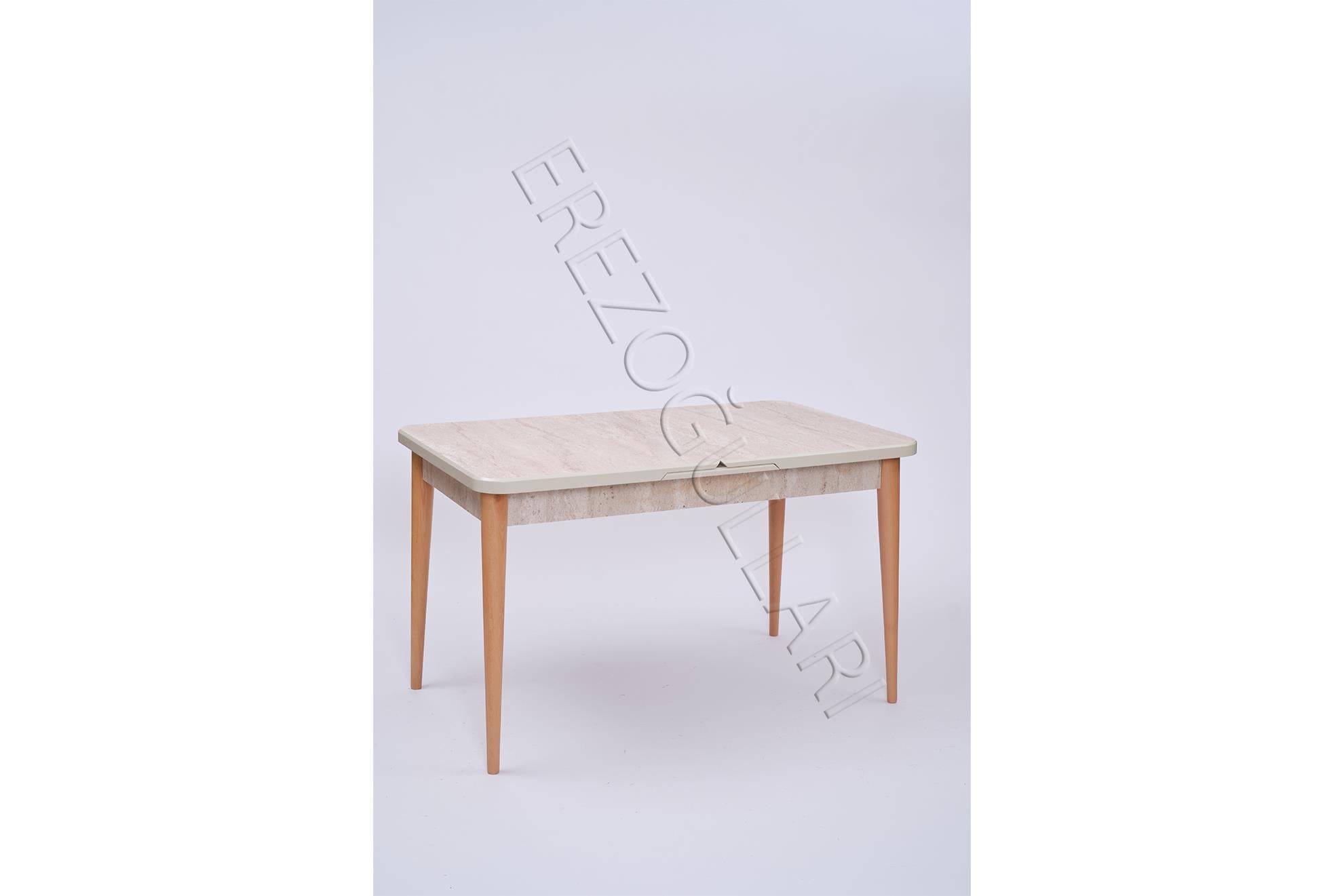 Göksu Traverten Boyalı Mdf Mutfak Masa Takımı 80x130