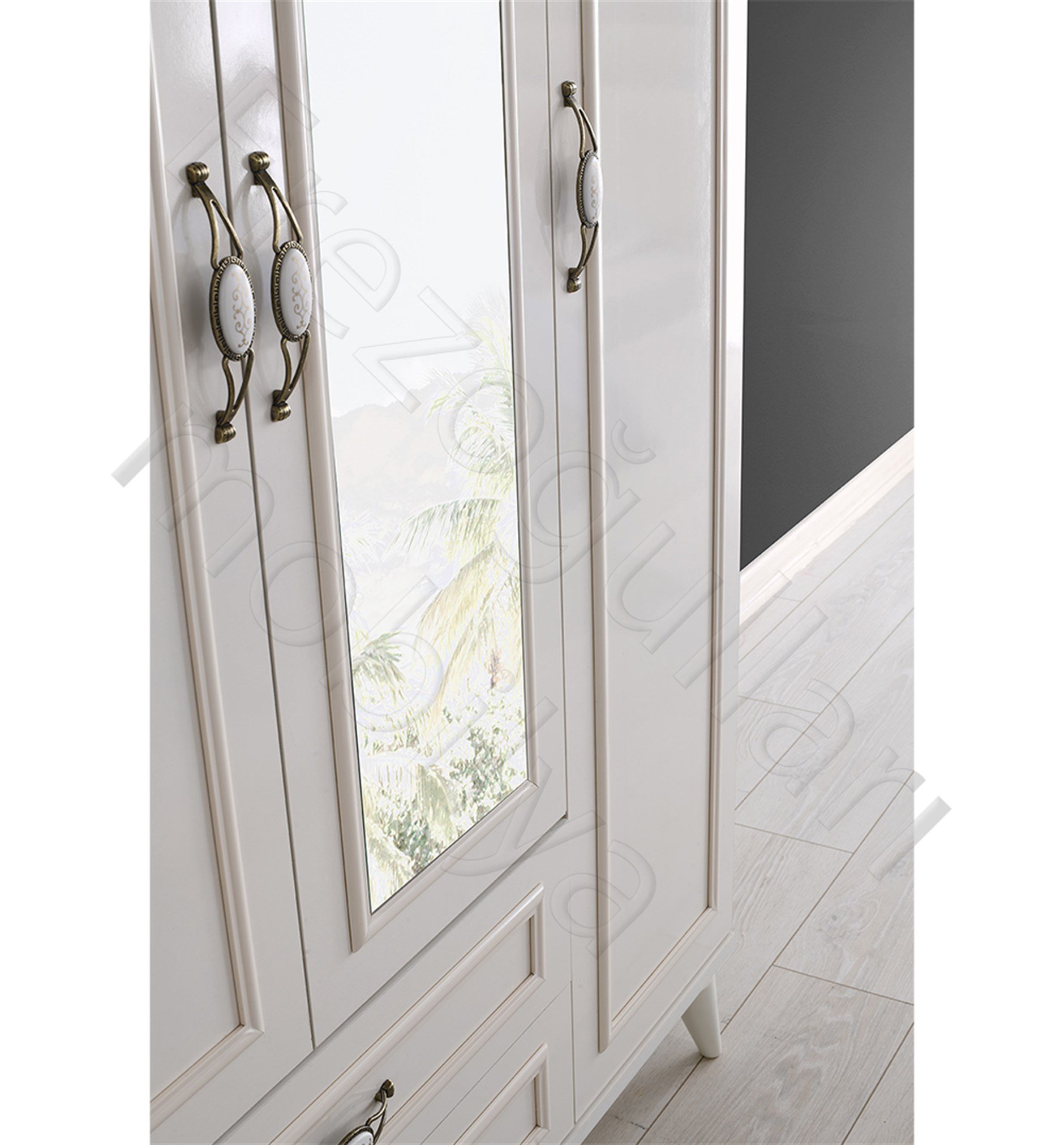 Irmak 3 Kapılı 2 Çekmeceli Gardrop Elbise Dolabı 120x48x195cm