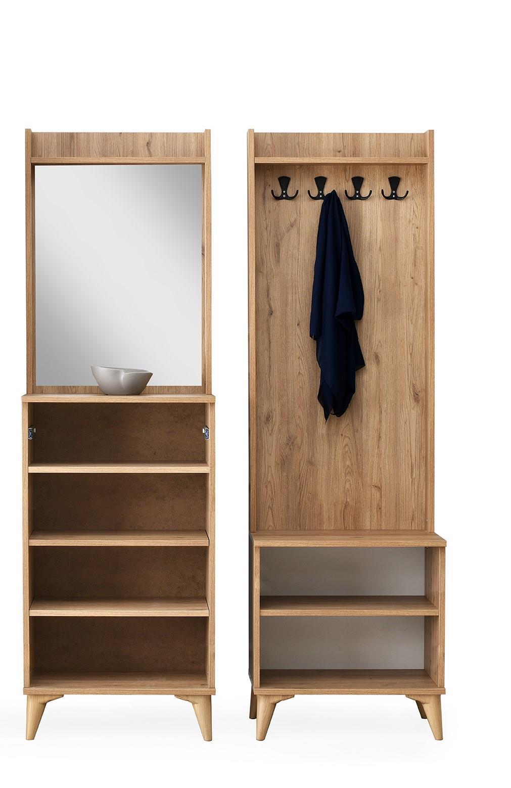 Irmak Portmanto Askılık Ayakkabılık Aynalı 100x37x195