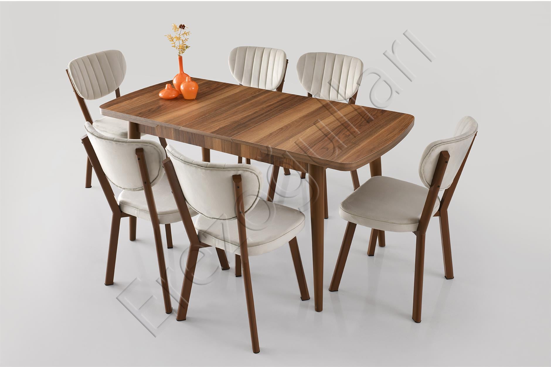 Kelebek Star Açılır MDF Mutfak Masa Sandalye Takımı