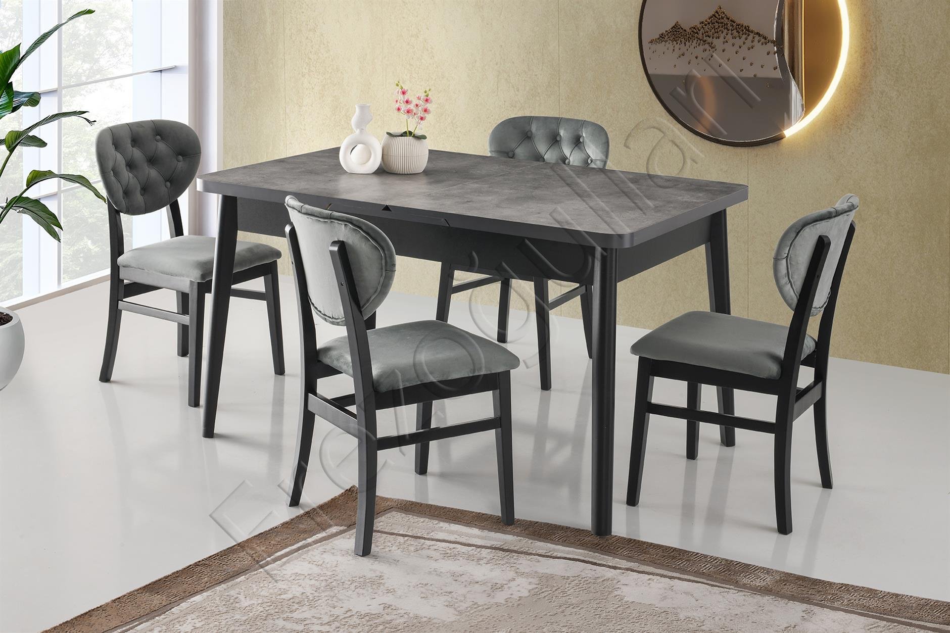 Lotus Açılır MDF Yemek Mutfak Masası 90x145cm