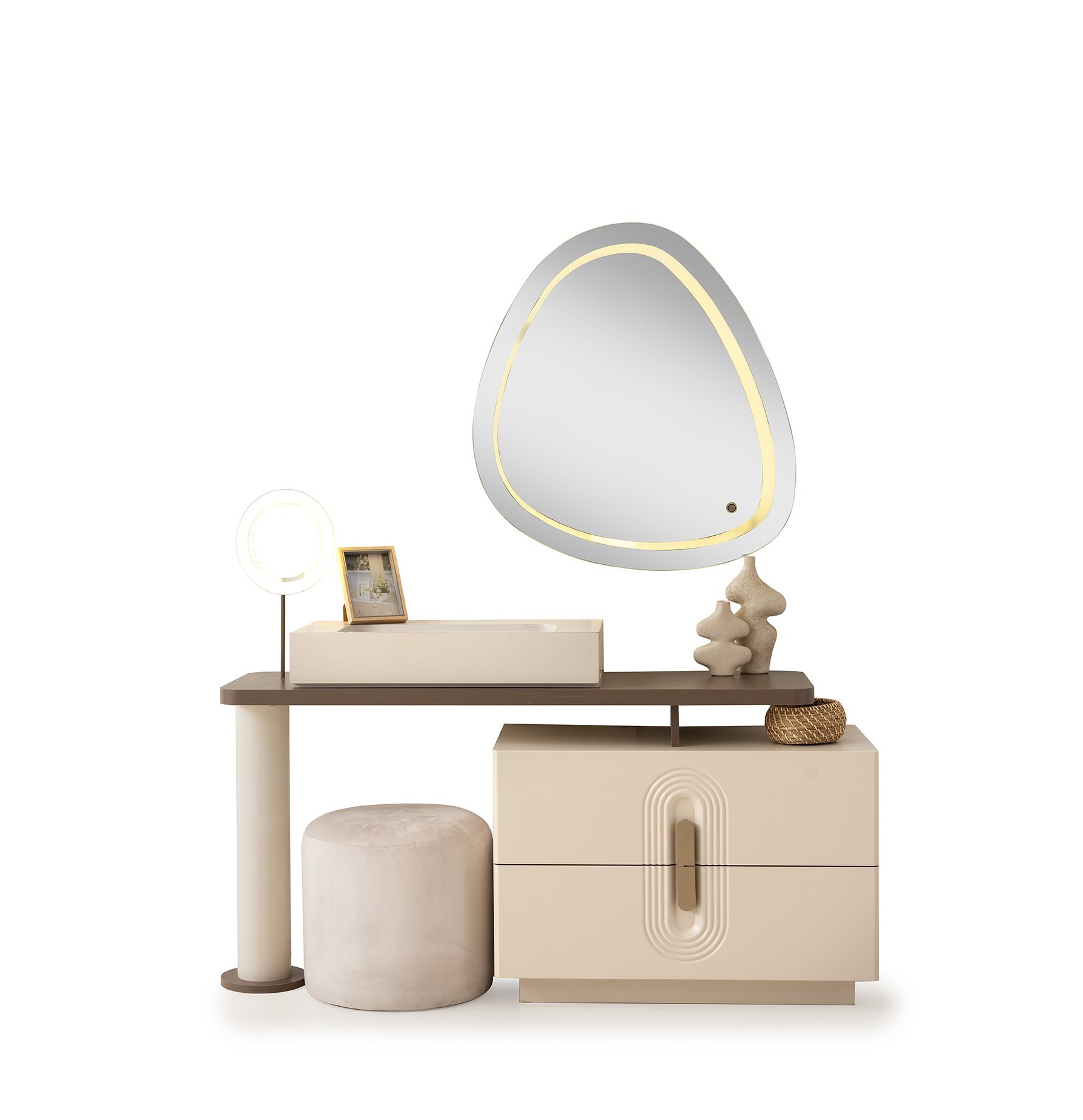 Luzzi MDF 6 Kapaklı Yatak Odası Takımı Başlıklı 246x58x215cm