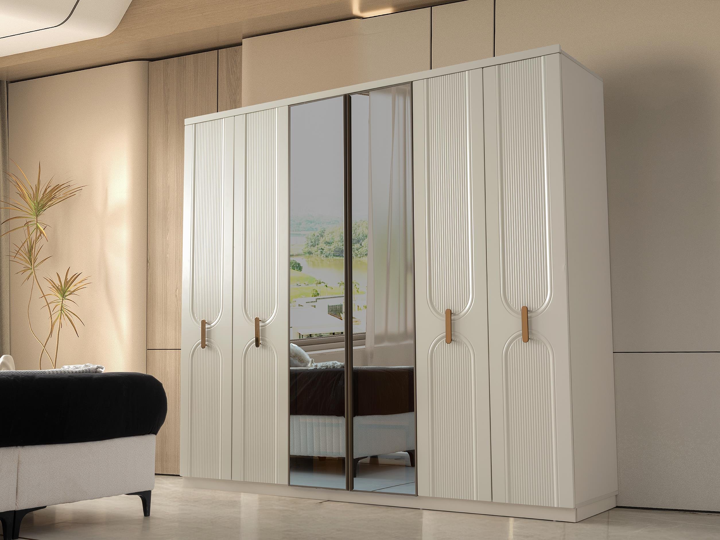 Malta %100 MDF 6 Kapaklı Modern Dolap