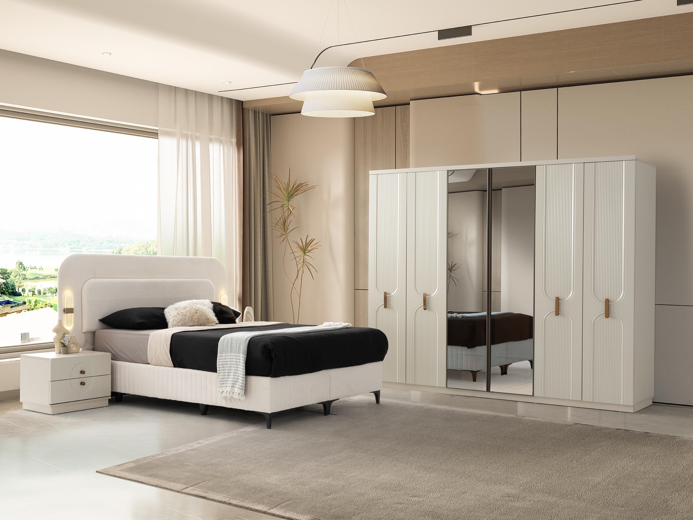 Malta %100 MDF 6 Kapaklı Modern Dolap