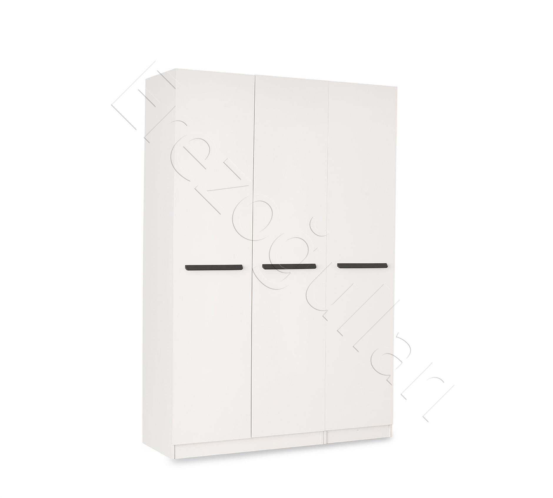 MERCAN MDF 3 Kapılı 2 Çekmeceli Gardrop Elbise Dolabı 120x53x216cm