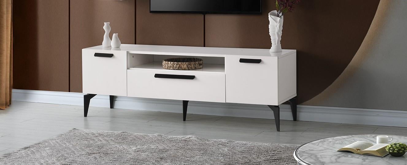 Mercan MDF Modern Çekmeceli Tv Sehpası 160cm