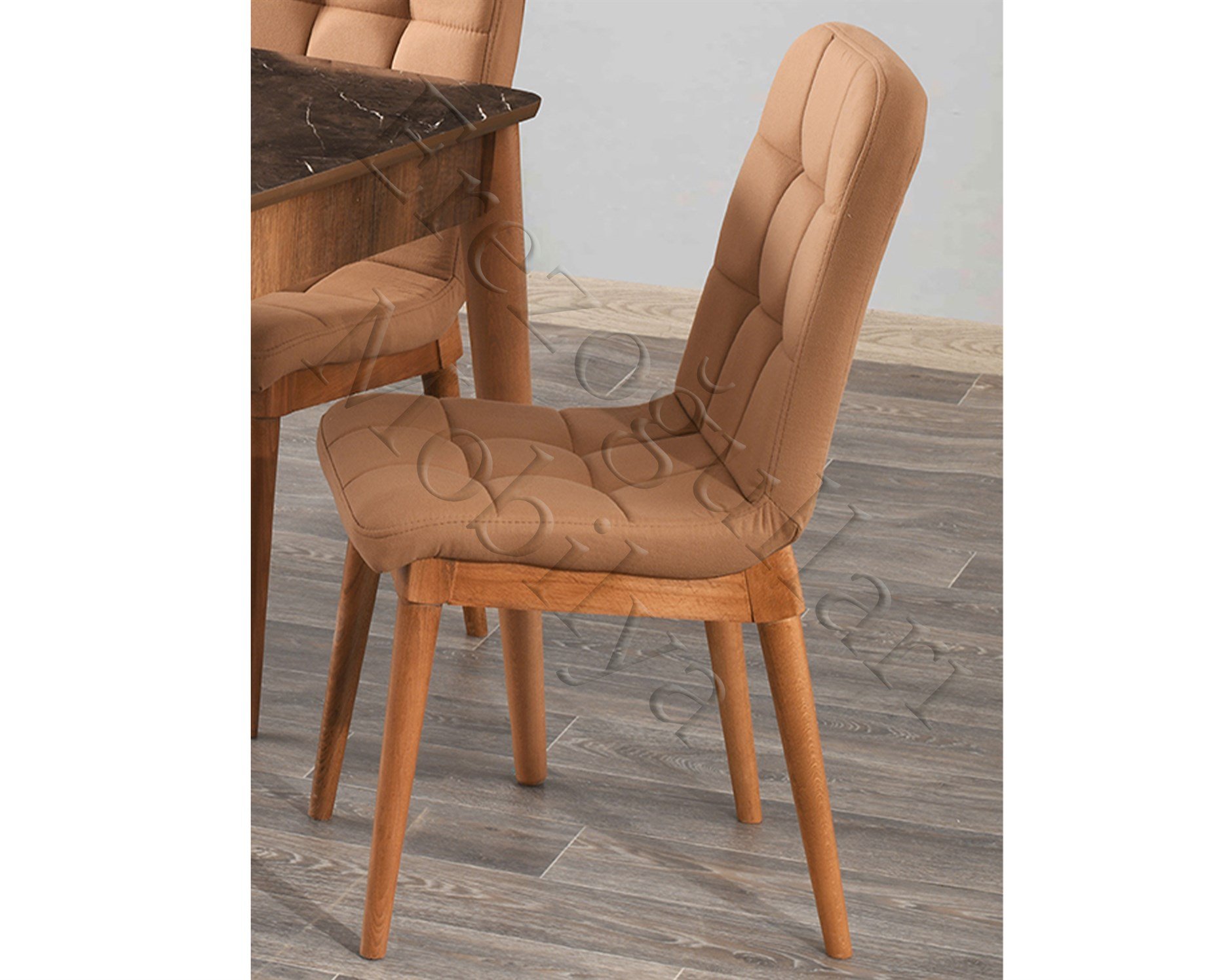 Modern Ahşap Mutfak Sandalyesi Duru 2 Li Set