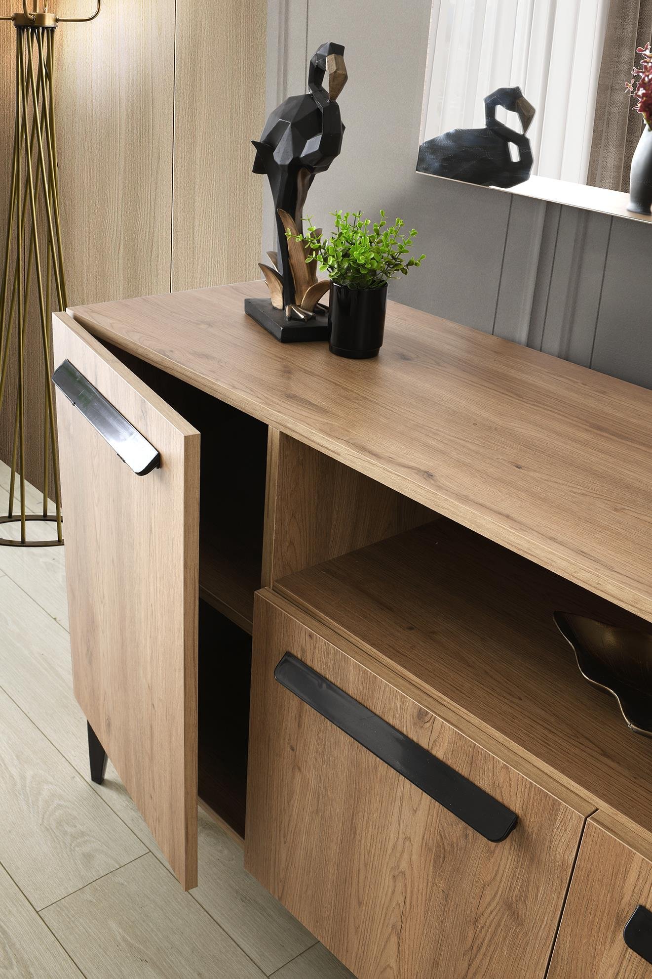 Modern Mercan MDF Aynasız Konsol 160x43x84cm