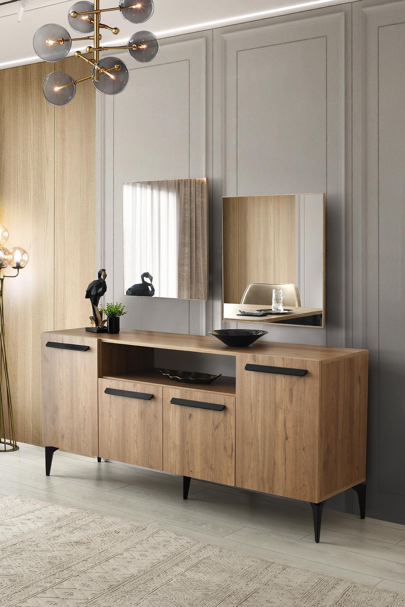 Modern Mercan MDF Aynasız Konsol 160x43x84cm
