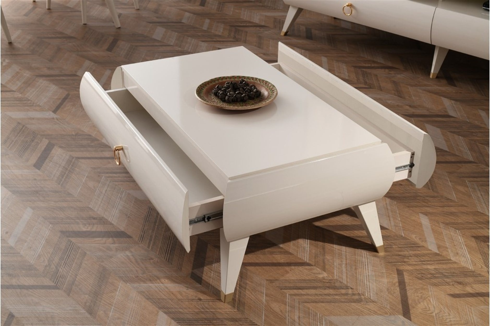 Modern Tarz Çekmeceli Orta Sehpa 60x105x42cm