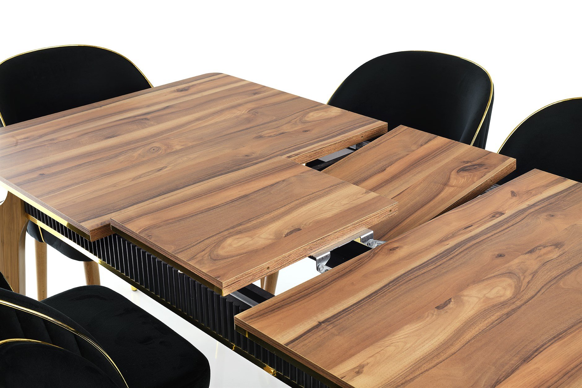 Modern Tasarım Lüks Açılır Yemek Masa Sandalye Takımı 90x145