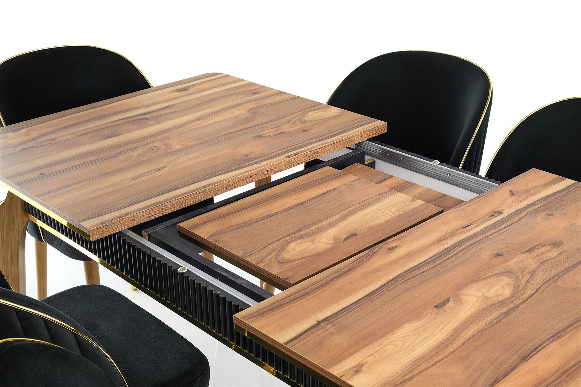 Modern Tasarım Lüks Açılır Yemek Masa Sandalye Takımı 90x145