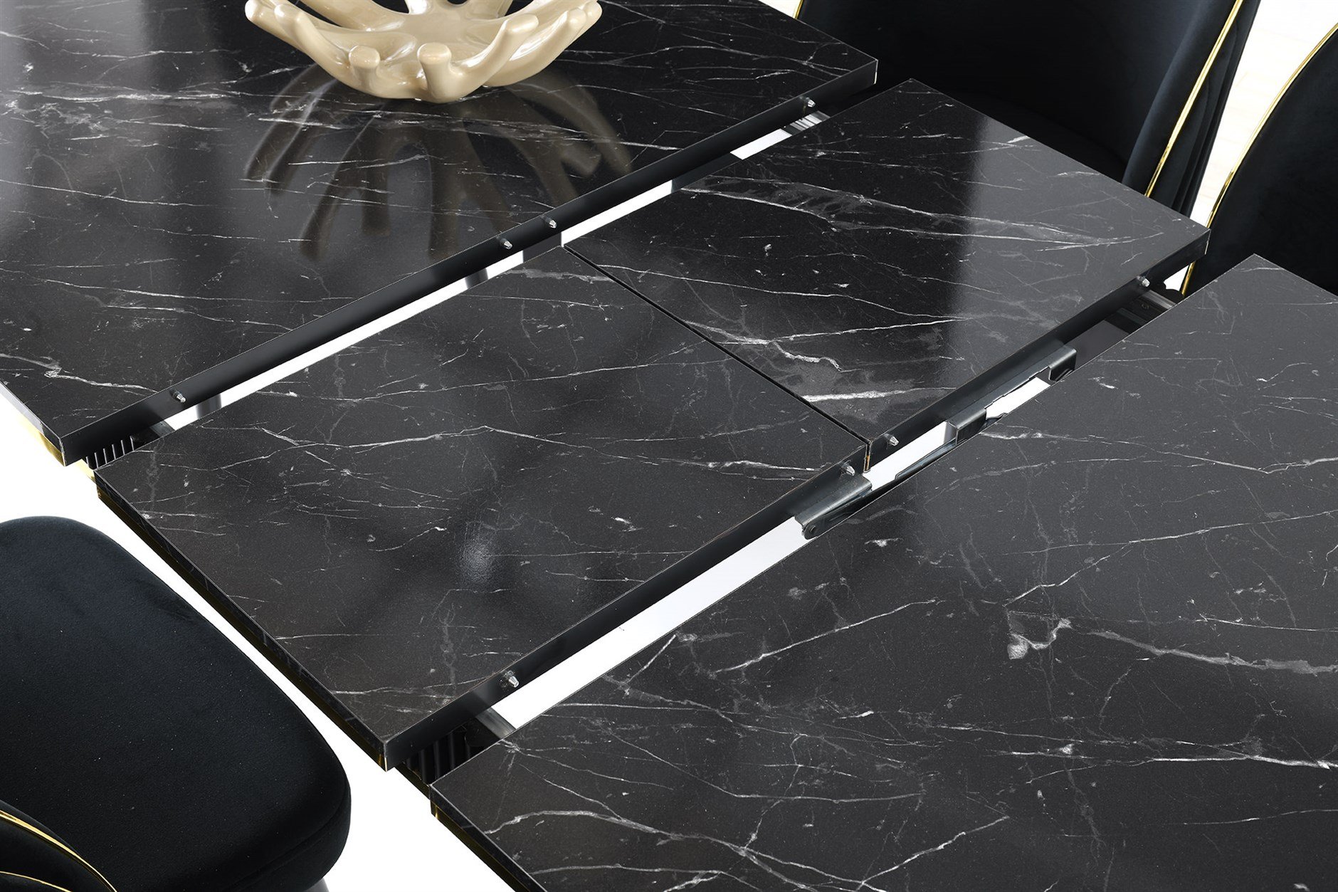 Modern Tasarım Lüks Açılır Yemek Masa Sandalye Takımı 90x145