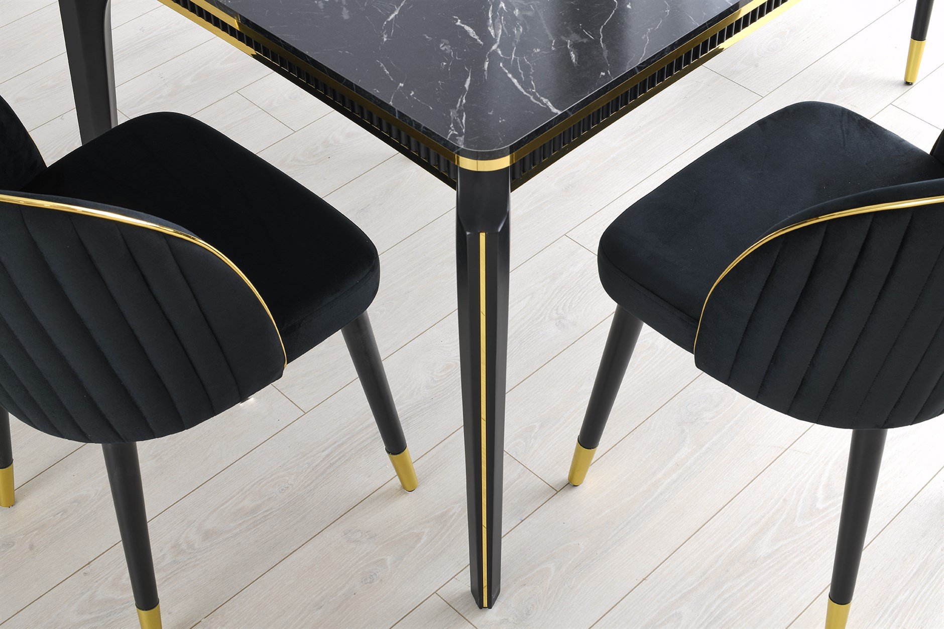 Modern Tasarım Lüks Açılır Yemek Masa Sandalye Takımı 90x145
