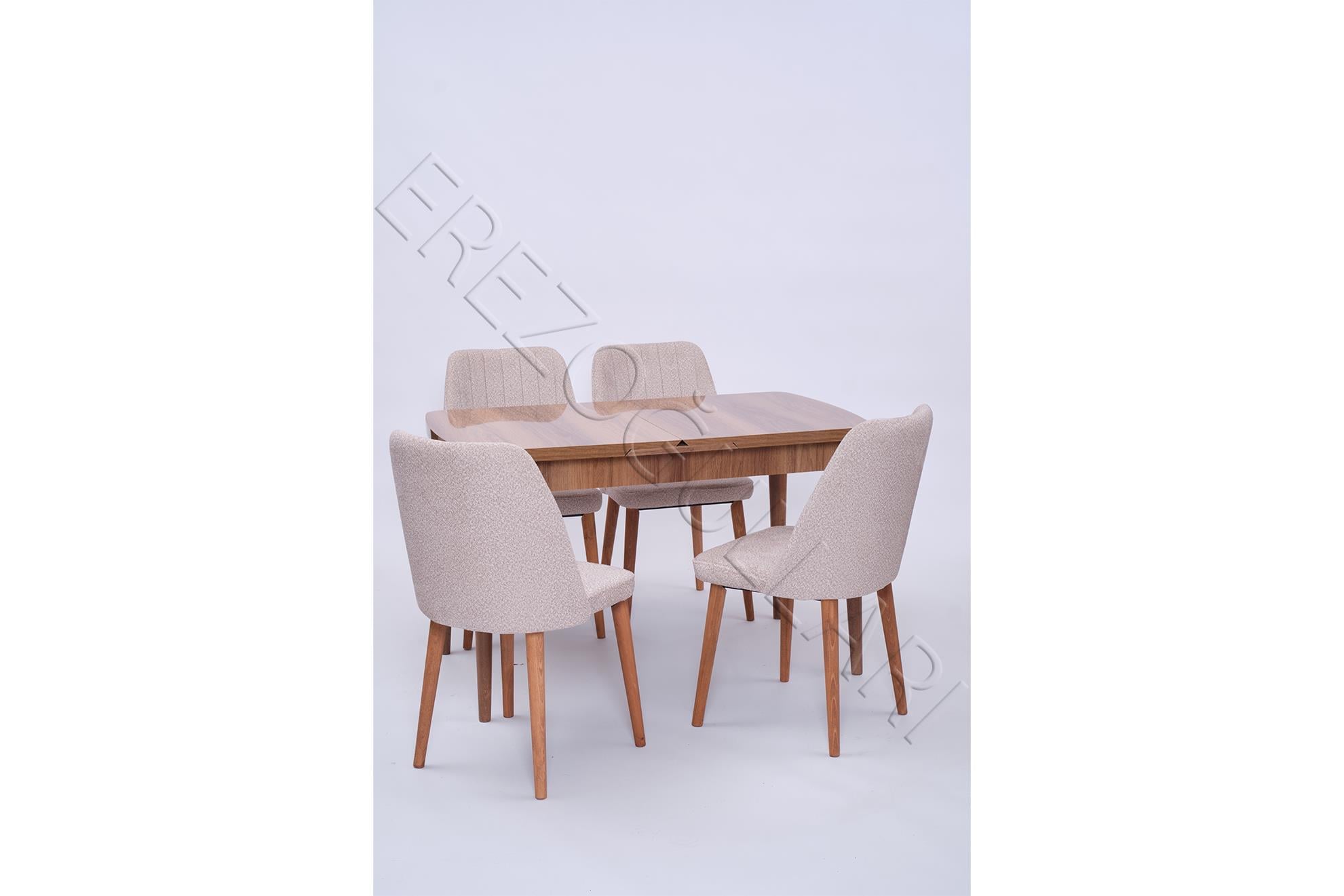 Nehir Milano MDF Lak Panel Açılır Mutfak Masa Takımı 75x130cm