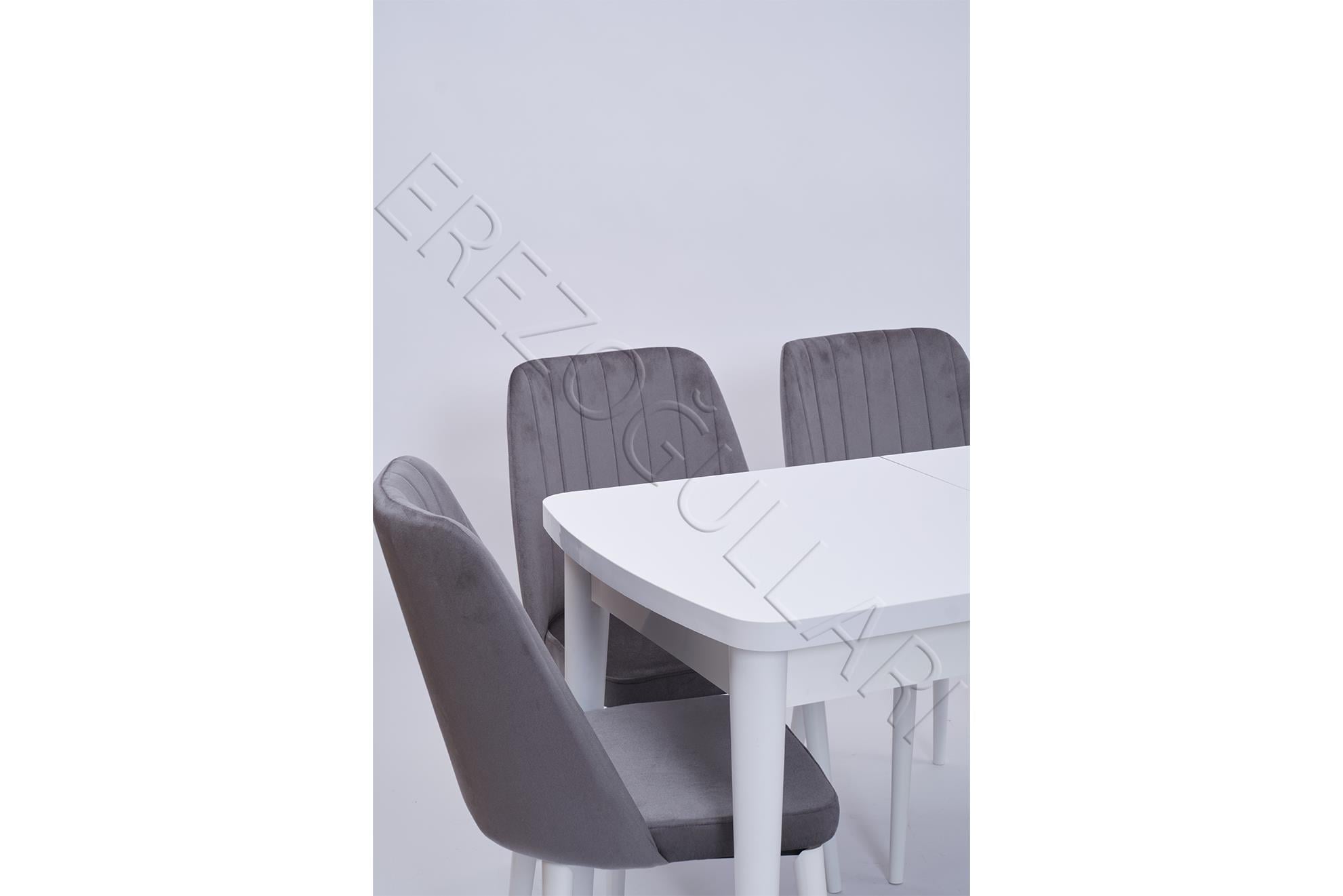 Nehir Milano MDF Lak Panel Açılır Mutfak Masa Takımı 75x130cm