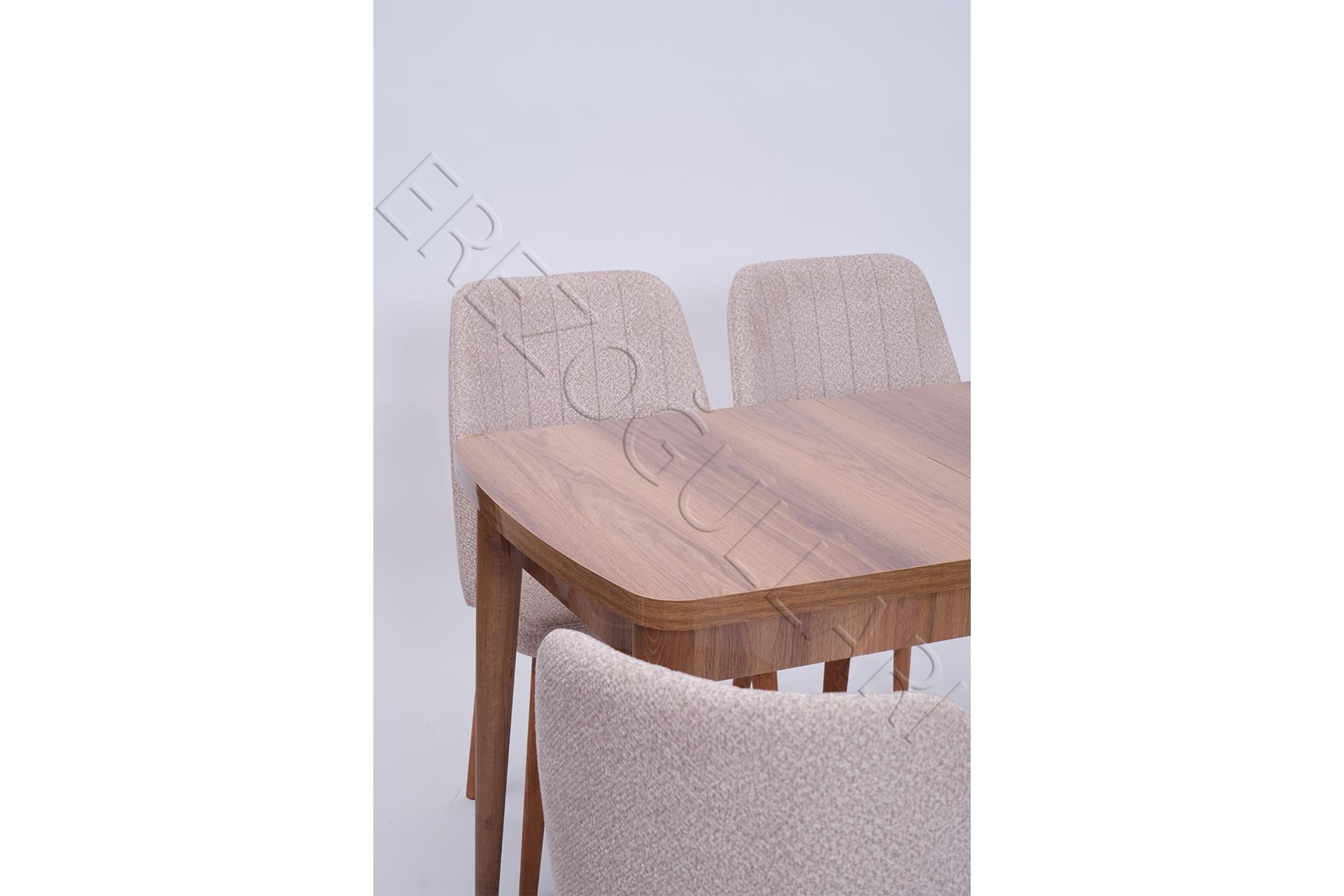 Nehir Milano MDF Lak Panel Açılır Mutfak Masa Takımı 75x130cm