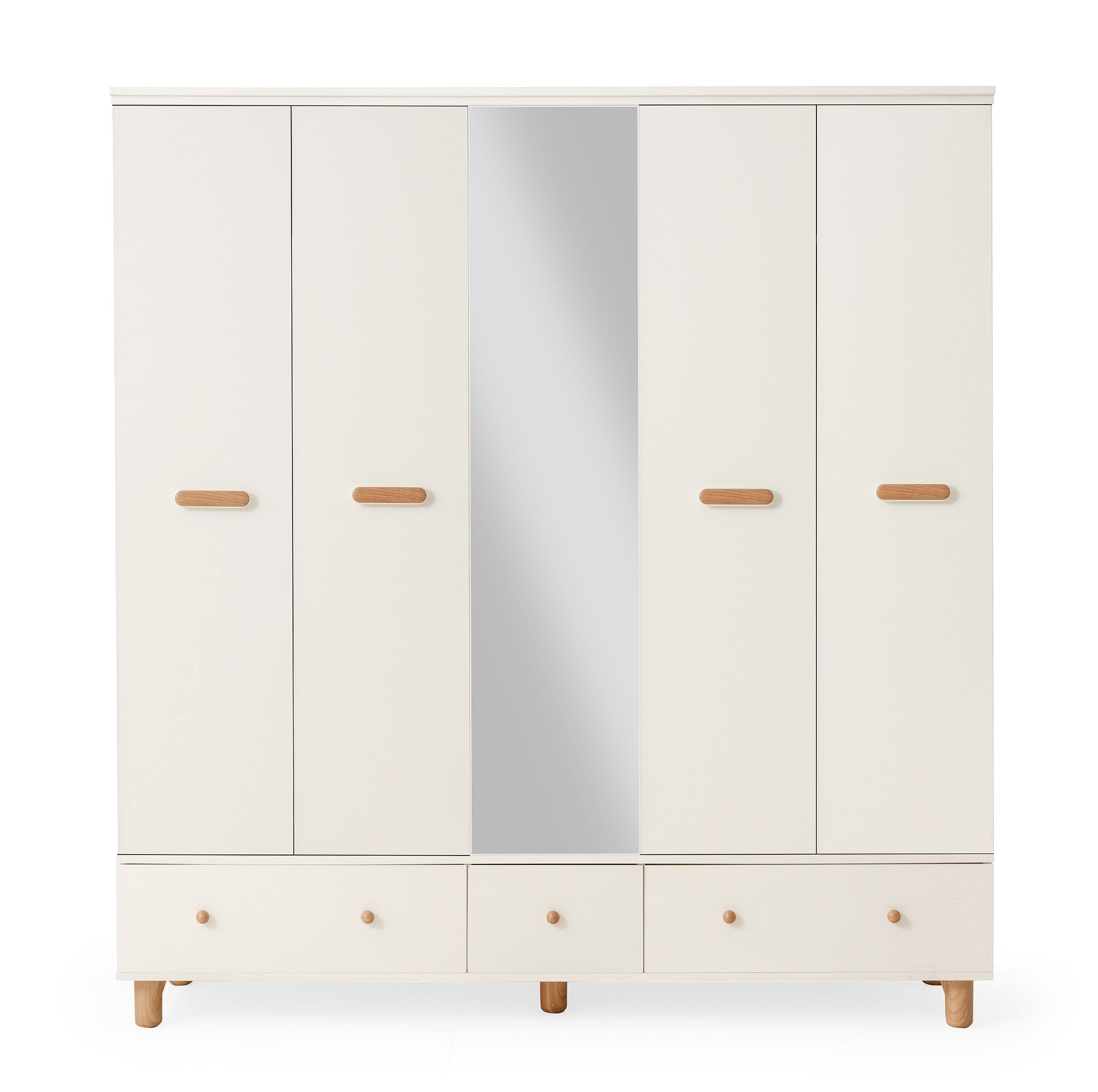 Nice 5 Kapaklı %100 MDF Elbise Dolabı Gardrop 192x54x212