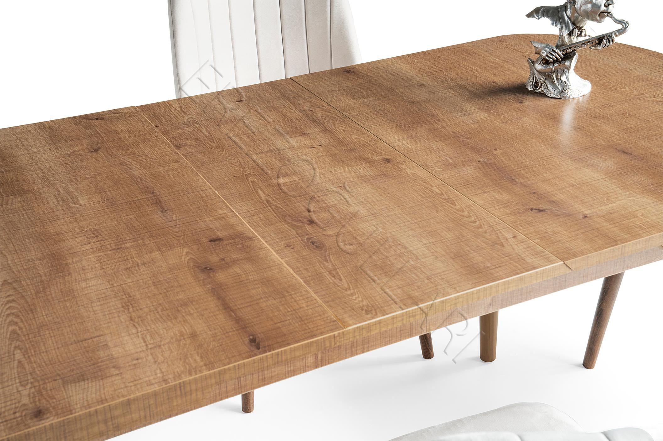 Nisa Açılır MDF Oval Mutfak Masası 70x110 