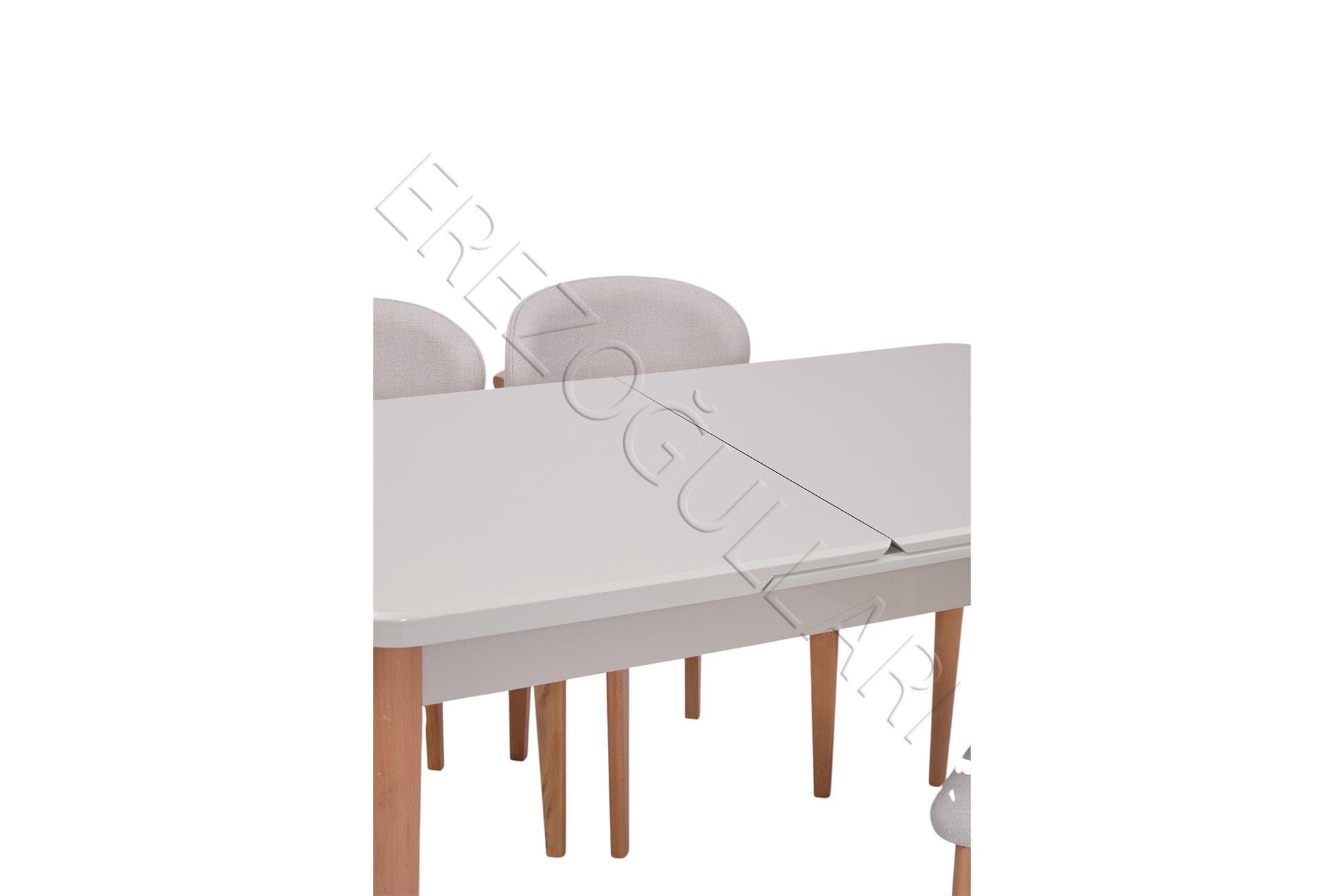 Norte Kum Beyi Lak Panel Mdf Mutfak Masa Takımı 80x130