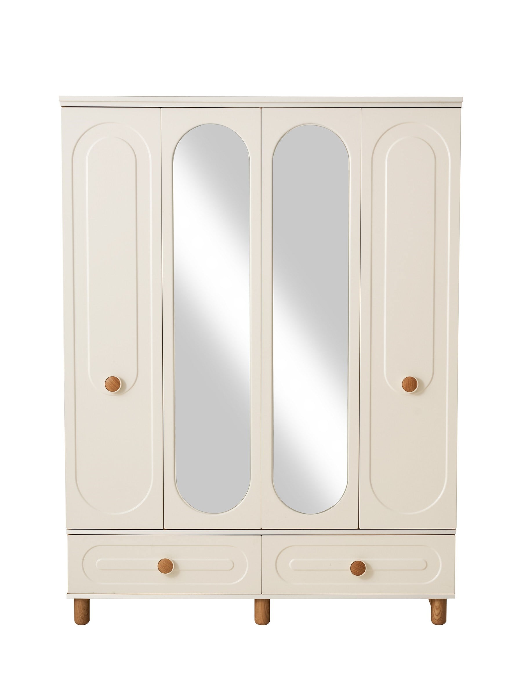 Perla 4 Kapaklı %100 MDF Elbise Dolabı Gardrop 154x54x212