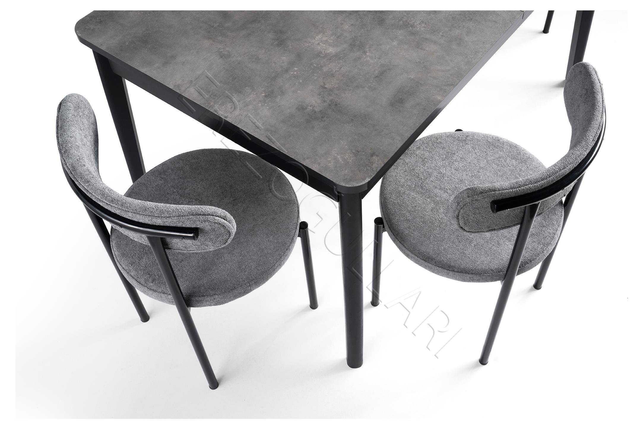 Safir Alfa Salon Yemek Masa Sandalye Takımı 90x145